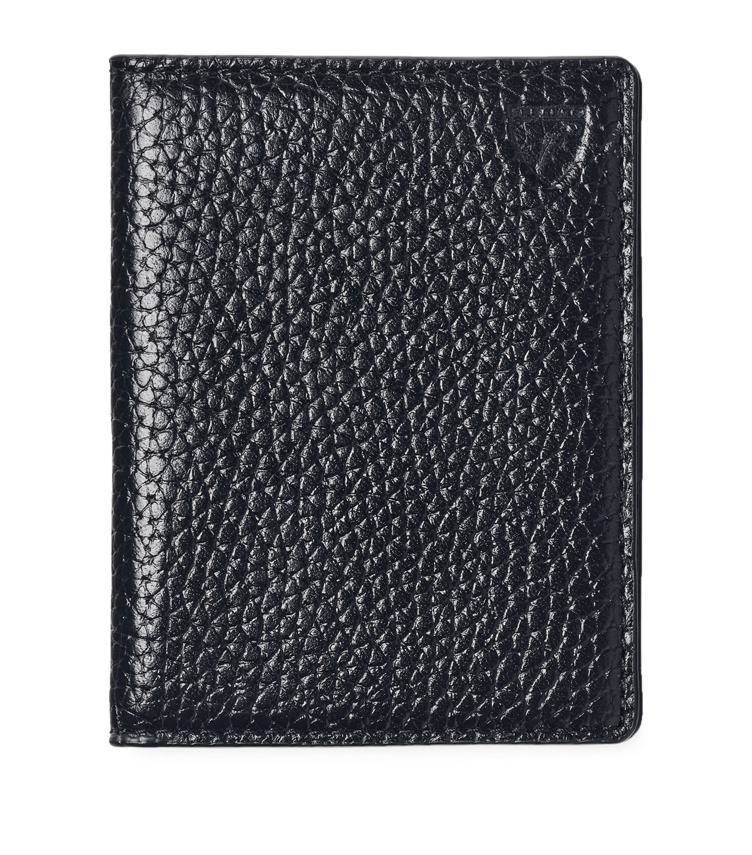 Aspinal Of London Leather Travel Card Holder In Black