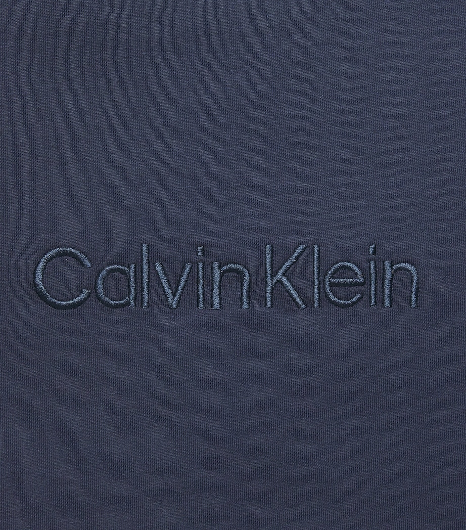 Calvin Klein Mens Cotton Logo Pyjama Top Cci Blue Nights Image 6