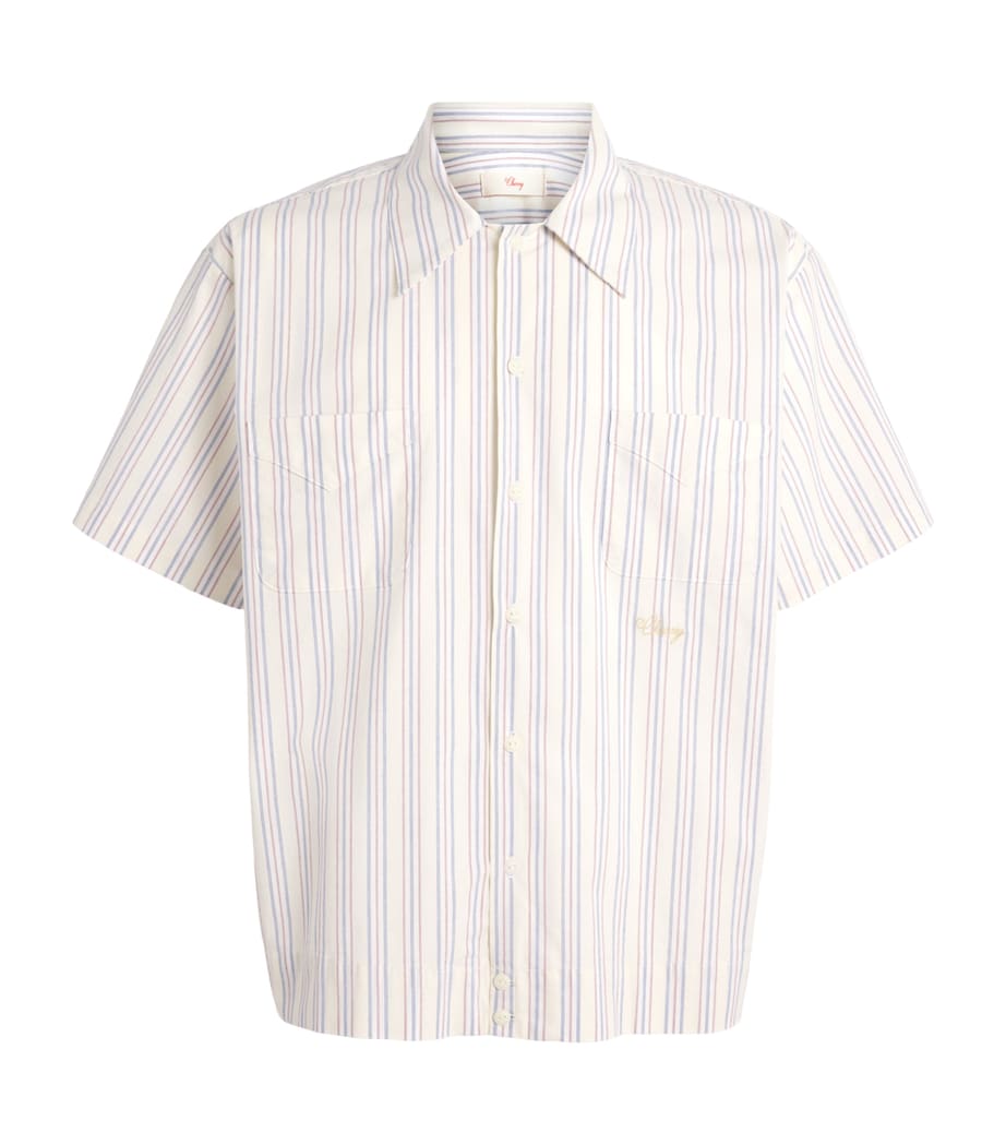 Cherry Los Angeles Mens Stripe Western Mechanic Shirt Image 1