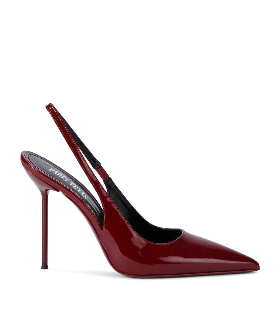 Patent Leather Lidia Slingback Pumps 105 WINE Image 1