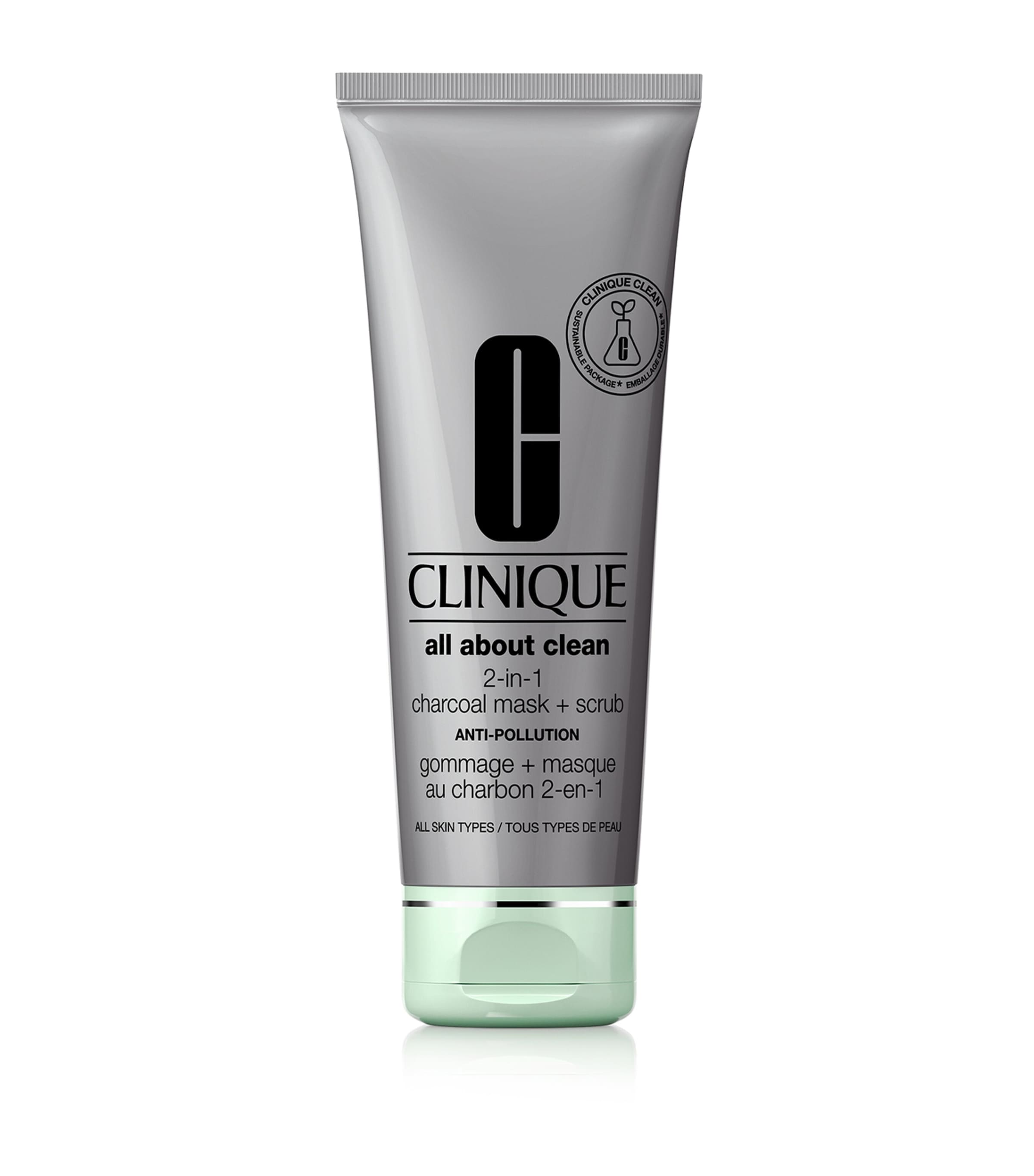 Clinique All About Clean 2-in-1 Charcoal Mask + Scrub (100ml) | Skincare | Face Masks | Clay Masks | Designers | Clinique