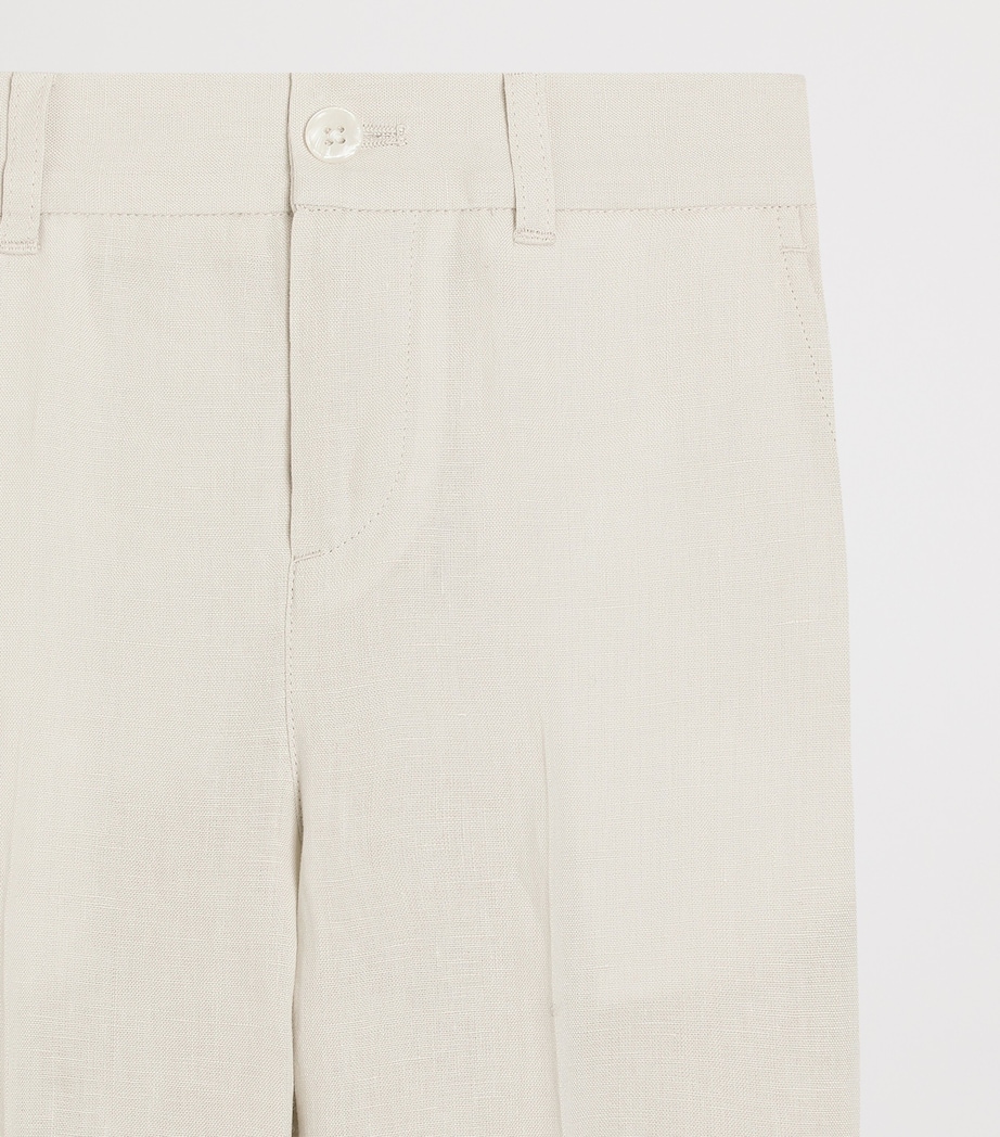 Dolce&Gabbana Kids Linen Trousers (8-14 Years) Beige Image 6