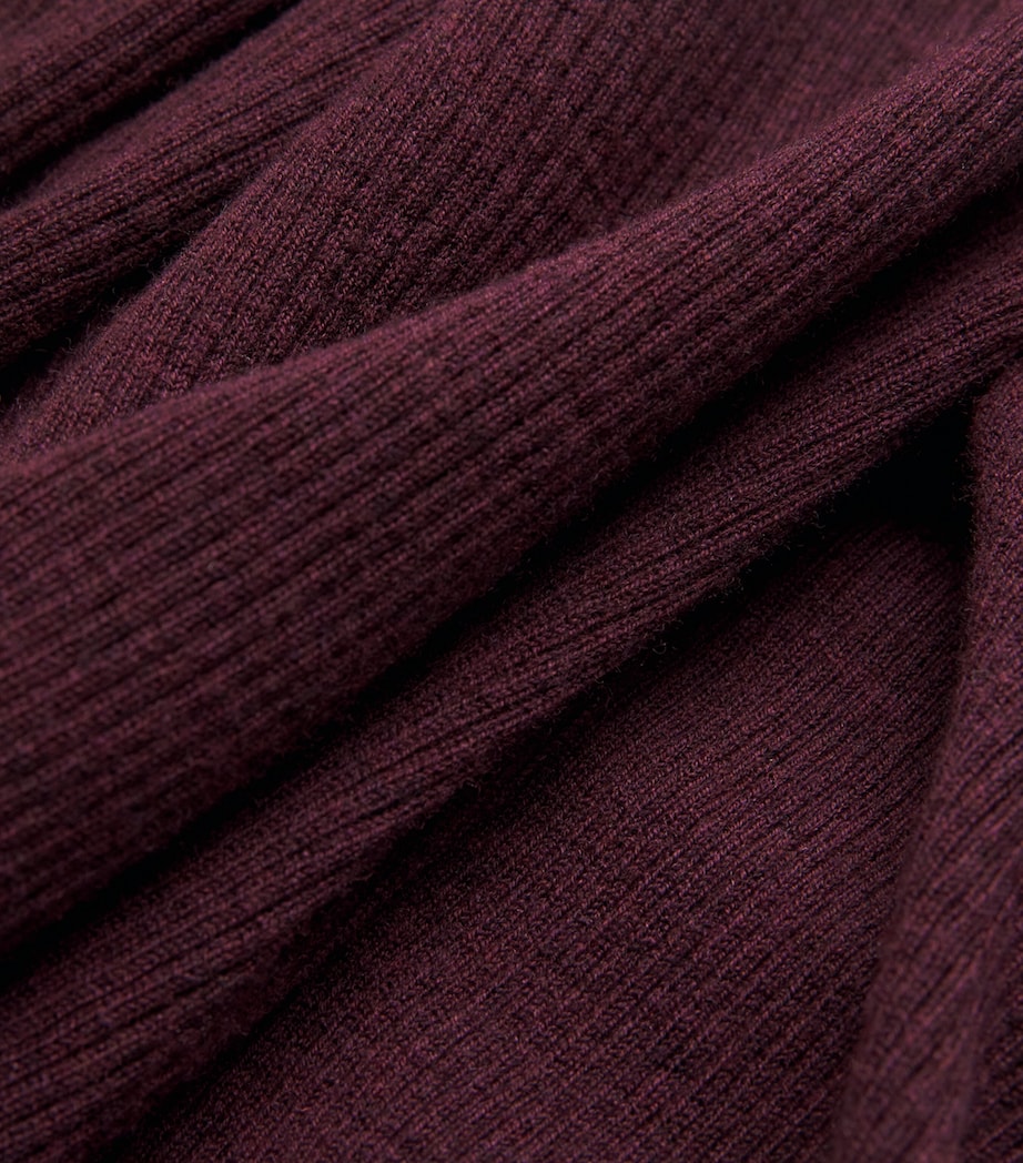 Wool-Silk Rollneck Sweater BURGUNDY Image 5