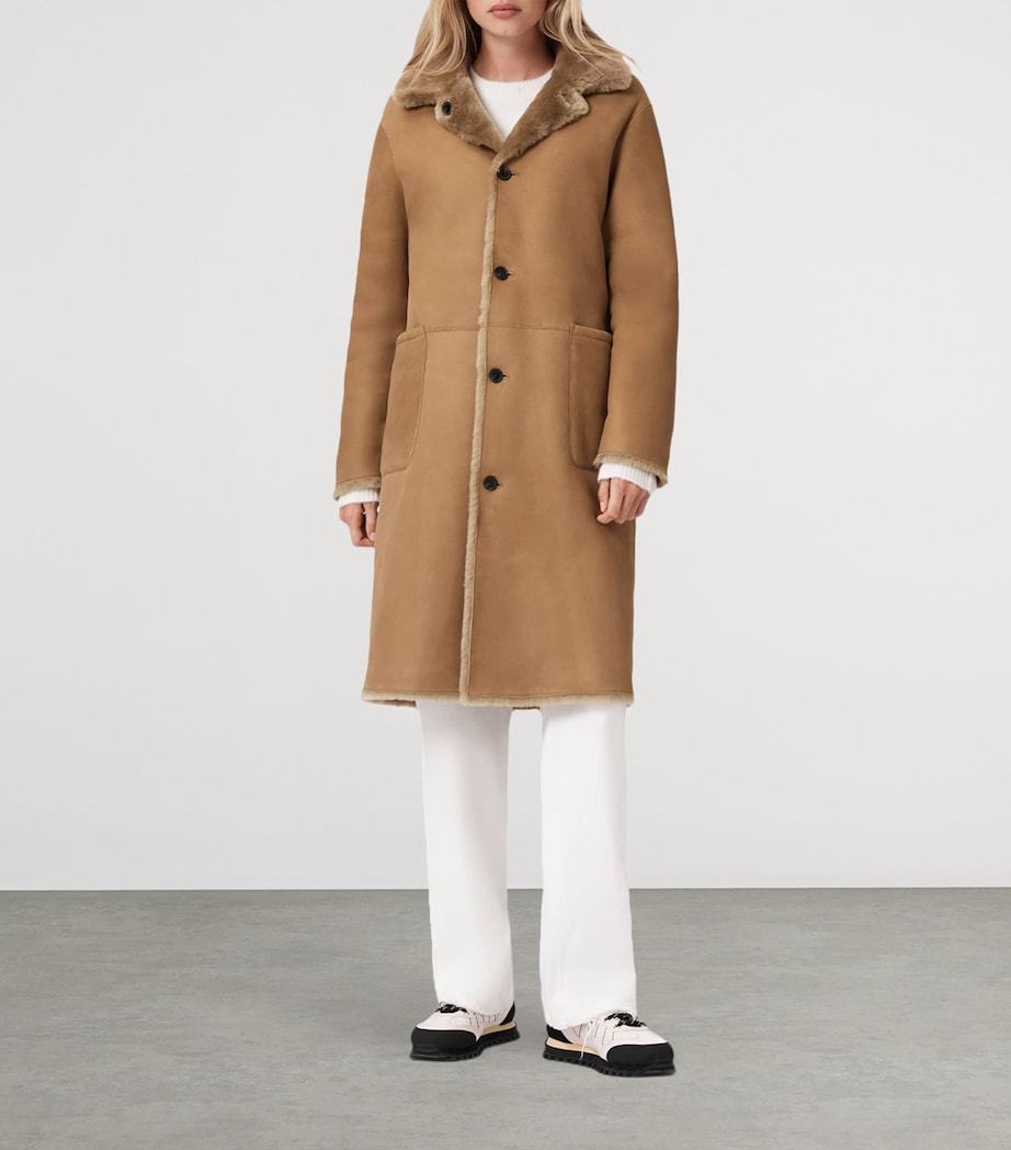 Shearling Reversible Serra Coat CONKER BROWN Image 2