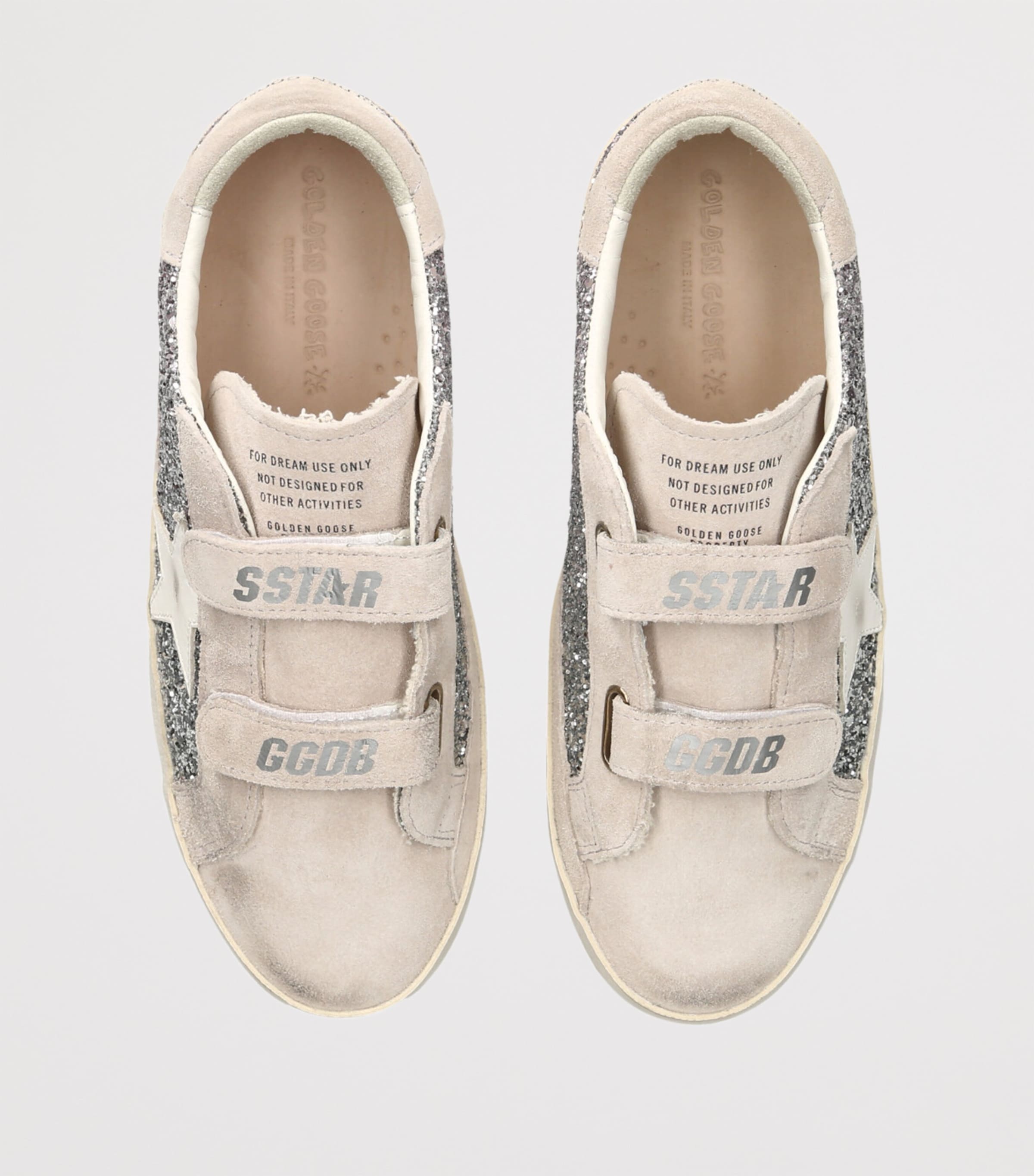 Leather Old School Sneakers SILVER COM Image 4