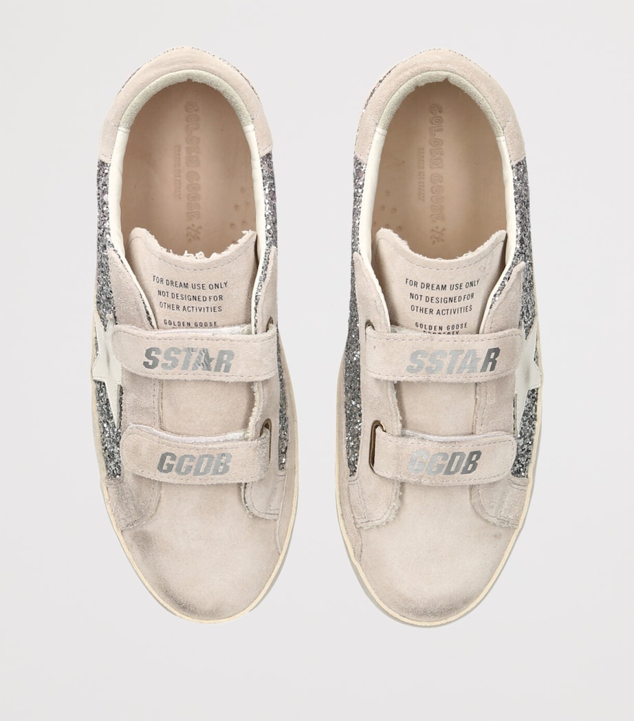 Leather Old School Sneakers SILVER COM Image 4