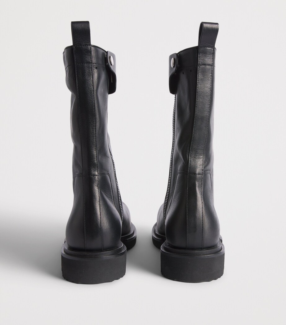 Rick Owens Leather Creeper Gabe Ankle Boots Black Image 5