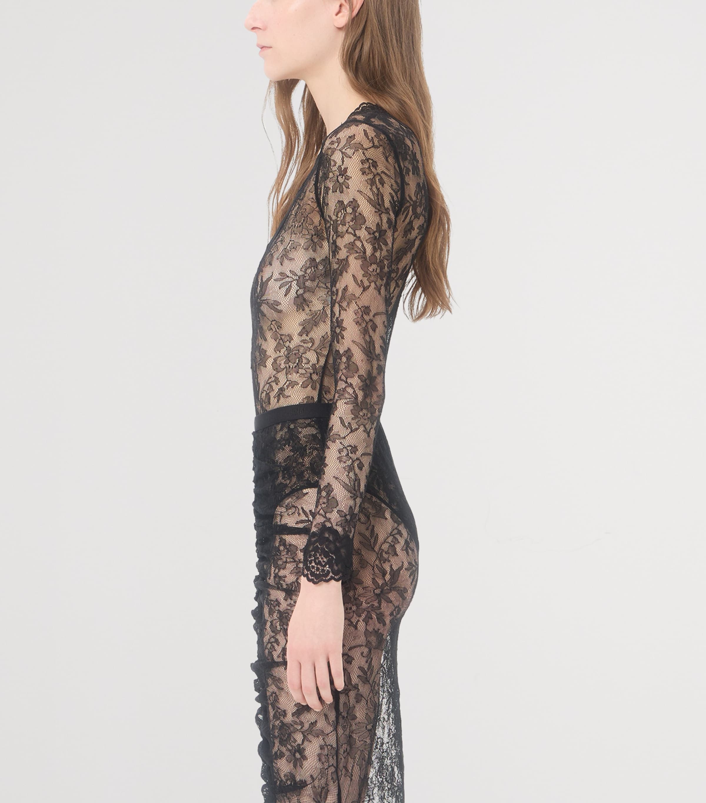 Valentino Womens Stretch Lace Bodysuit Image 4