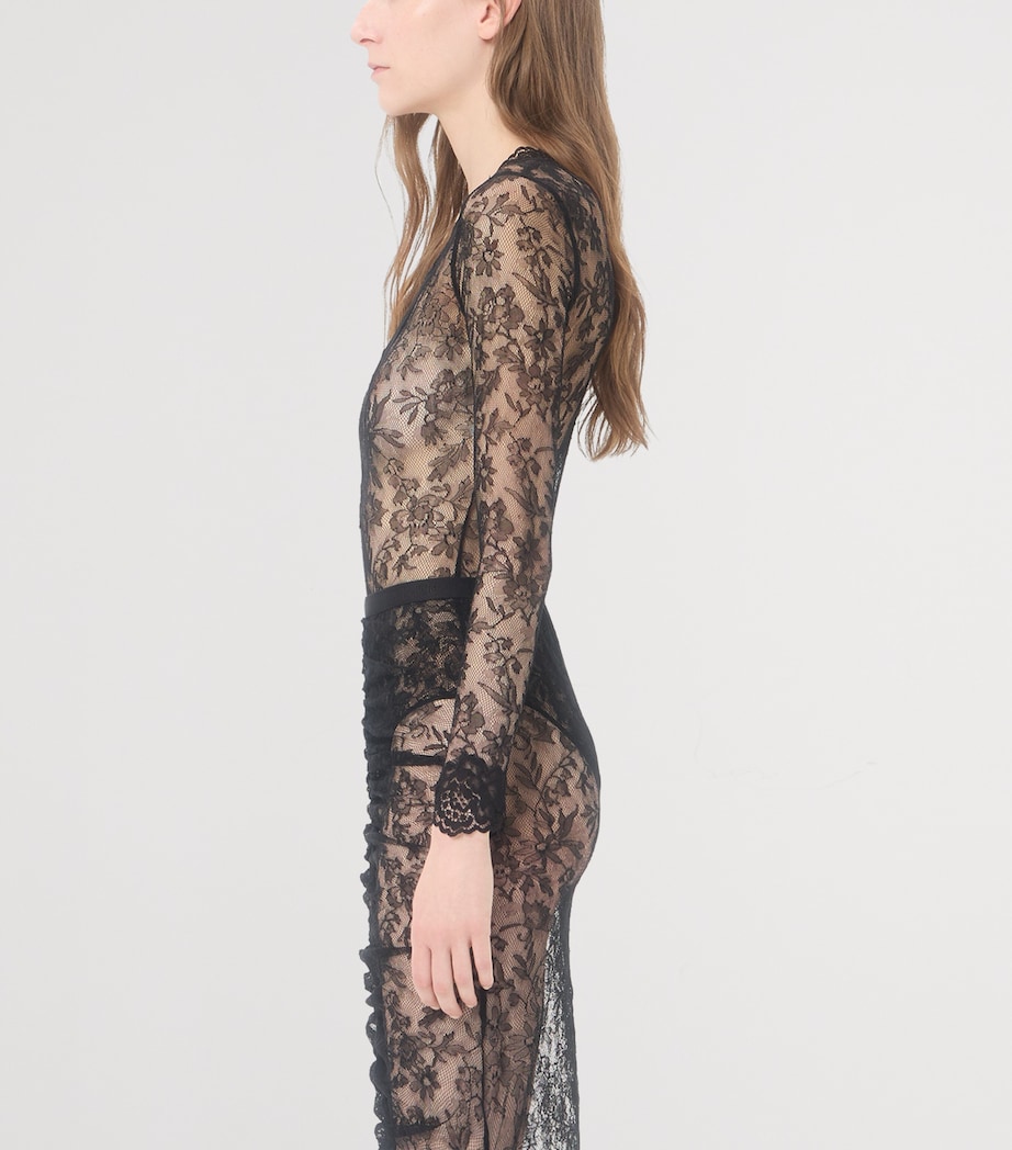 Valentino Womens Stretch Lace Bodysuit Image 4