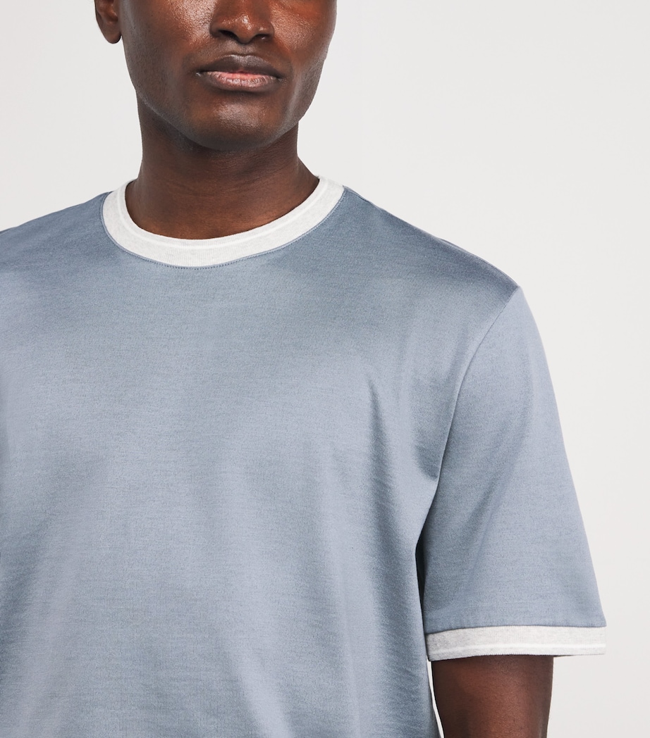 Giza Cotton T-Shirt DENIM, GRIGIO CHIARO Image 6