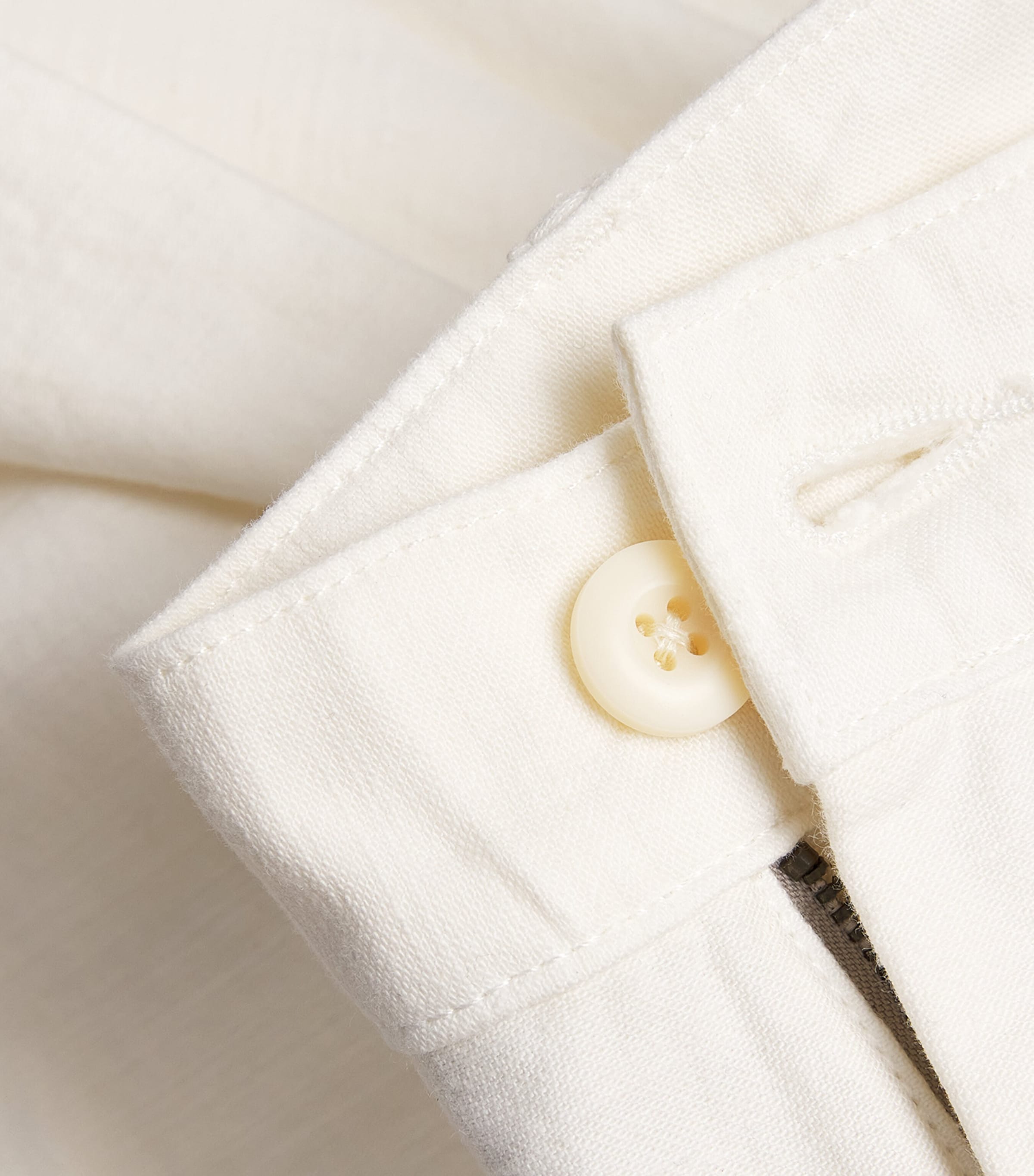 Cotton Straight Trousers ECRU Image 5