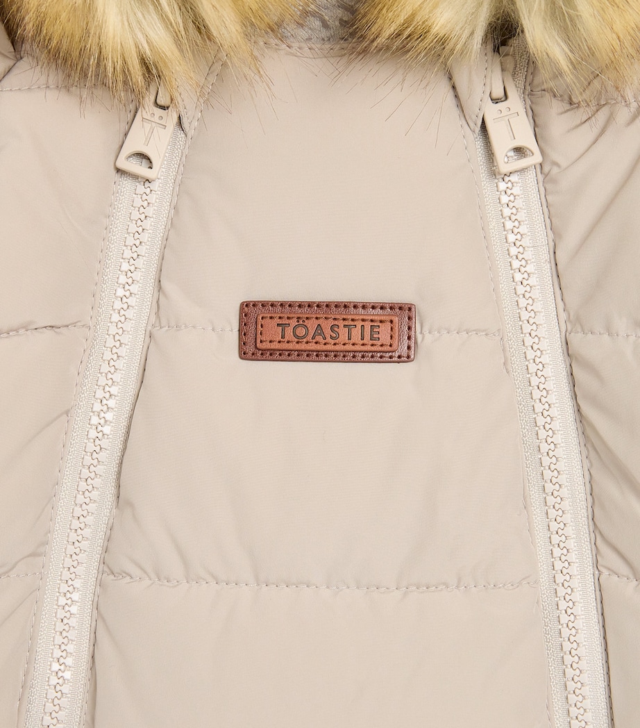 Faux Fur-Trimmed Cloud Ski Suit (0-36 Months) WINTER WHITE Image 3