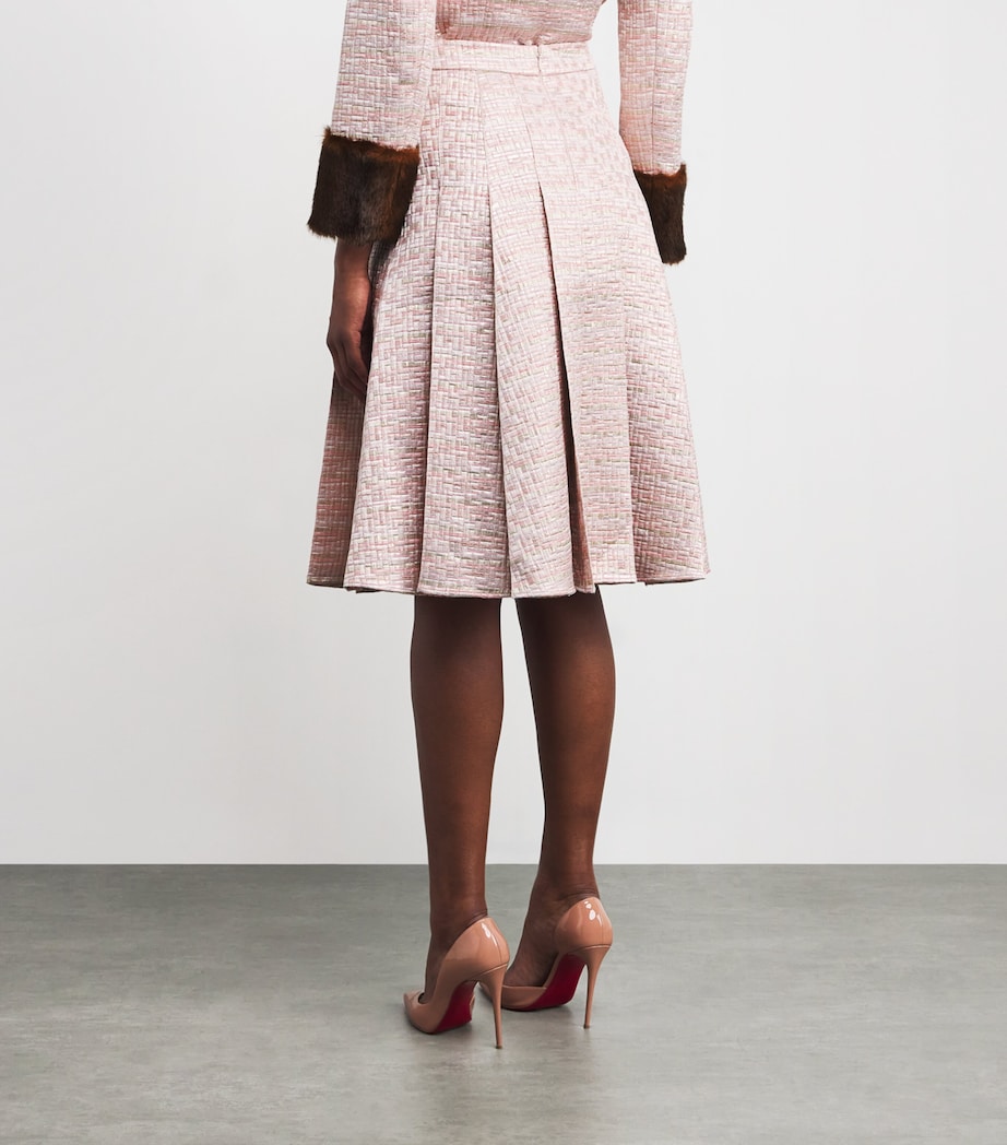 Tweed Fay Midi Skirt PINK MULTI Image 4