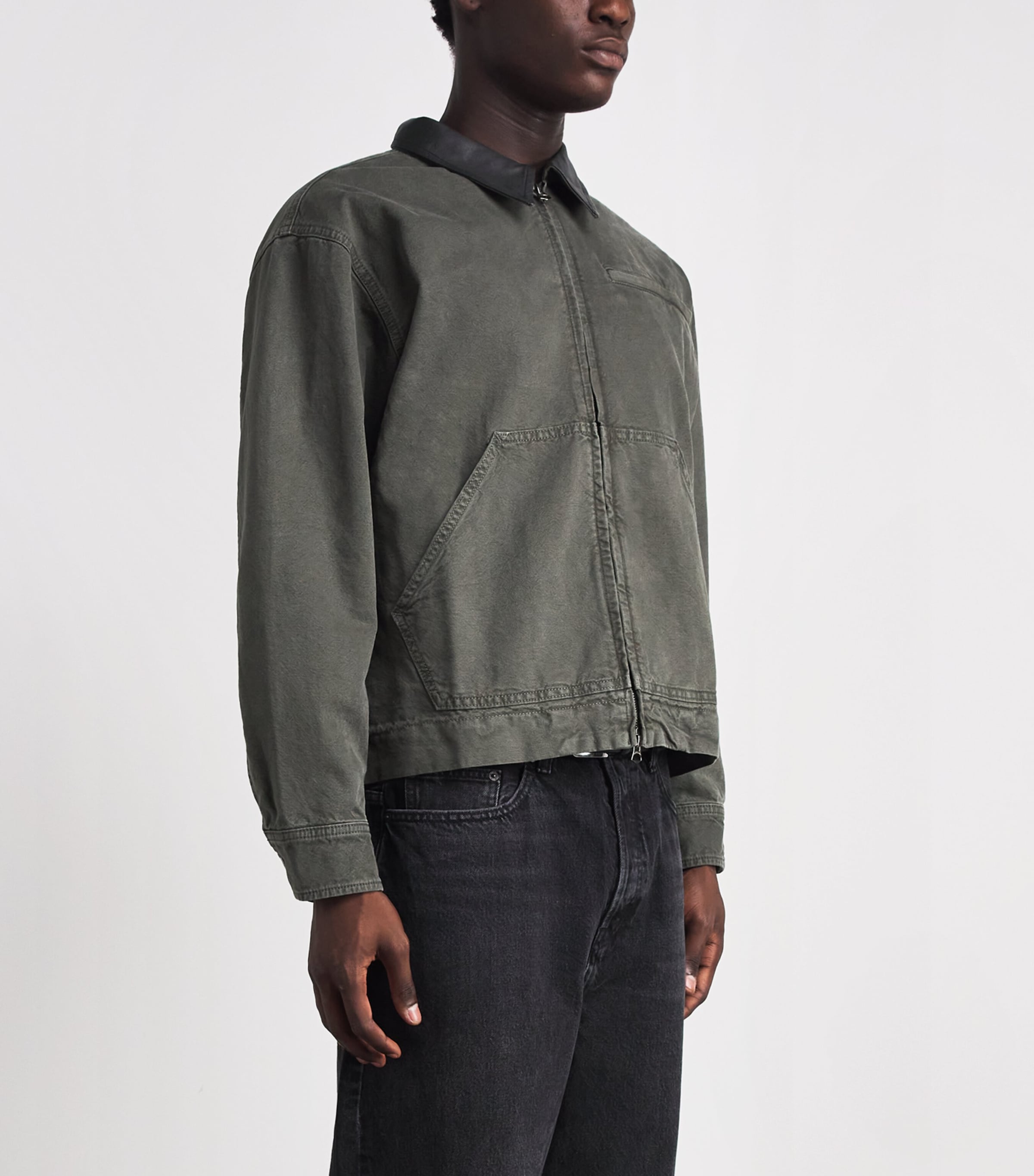 Rag & Bone Mens Workwear Denim Shacket Drkgrn Image 4