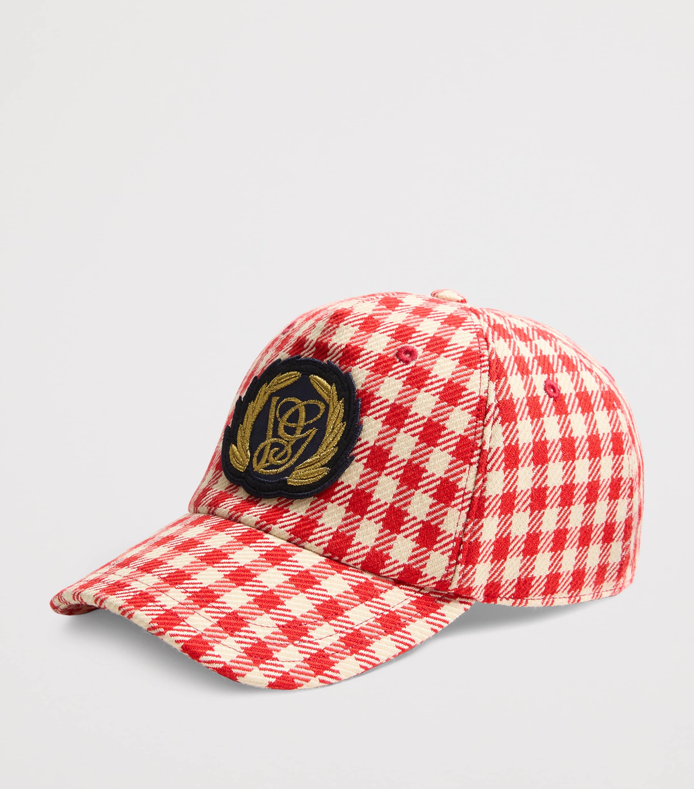 Virgin Wool-Blend Houndstooth Baseball Cap CUK Image 3