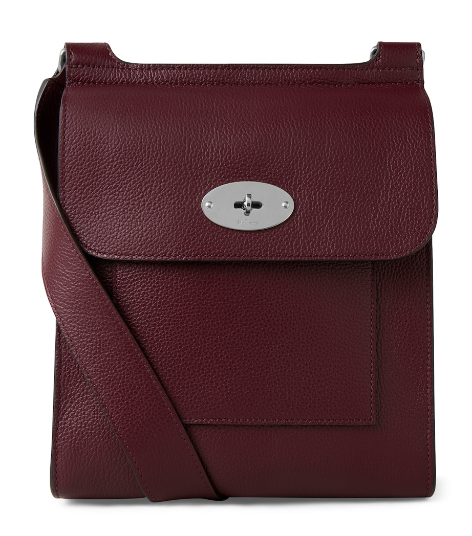 Small Leather Antony Messenger Bag BLACK CHERRY Image 1