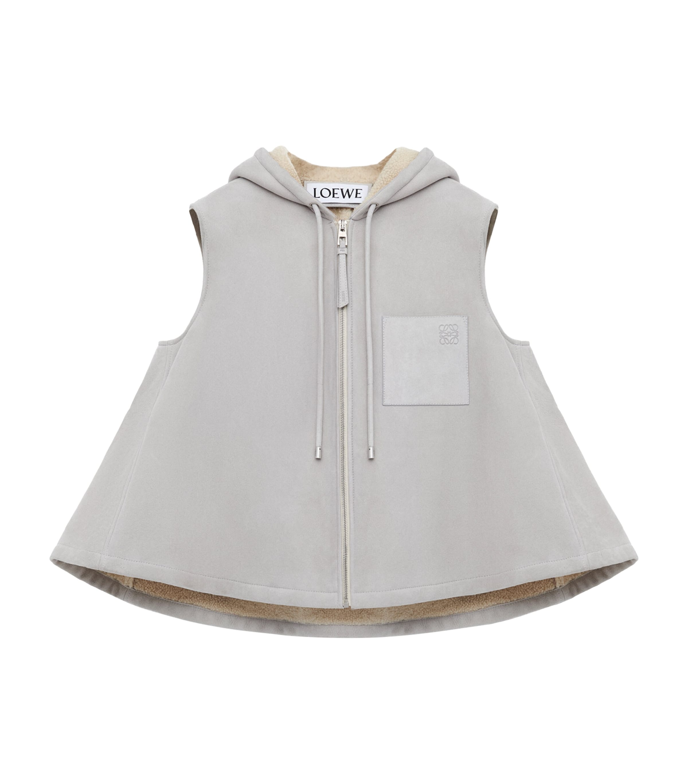 Lambskin Gilet LIGHT GREY MELANGE Image 1