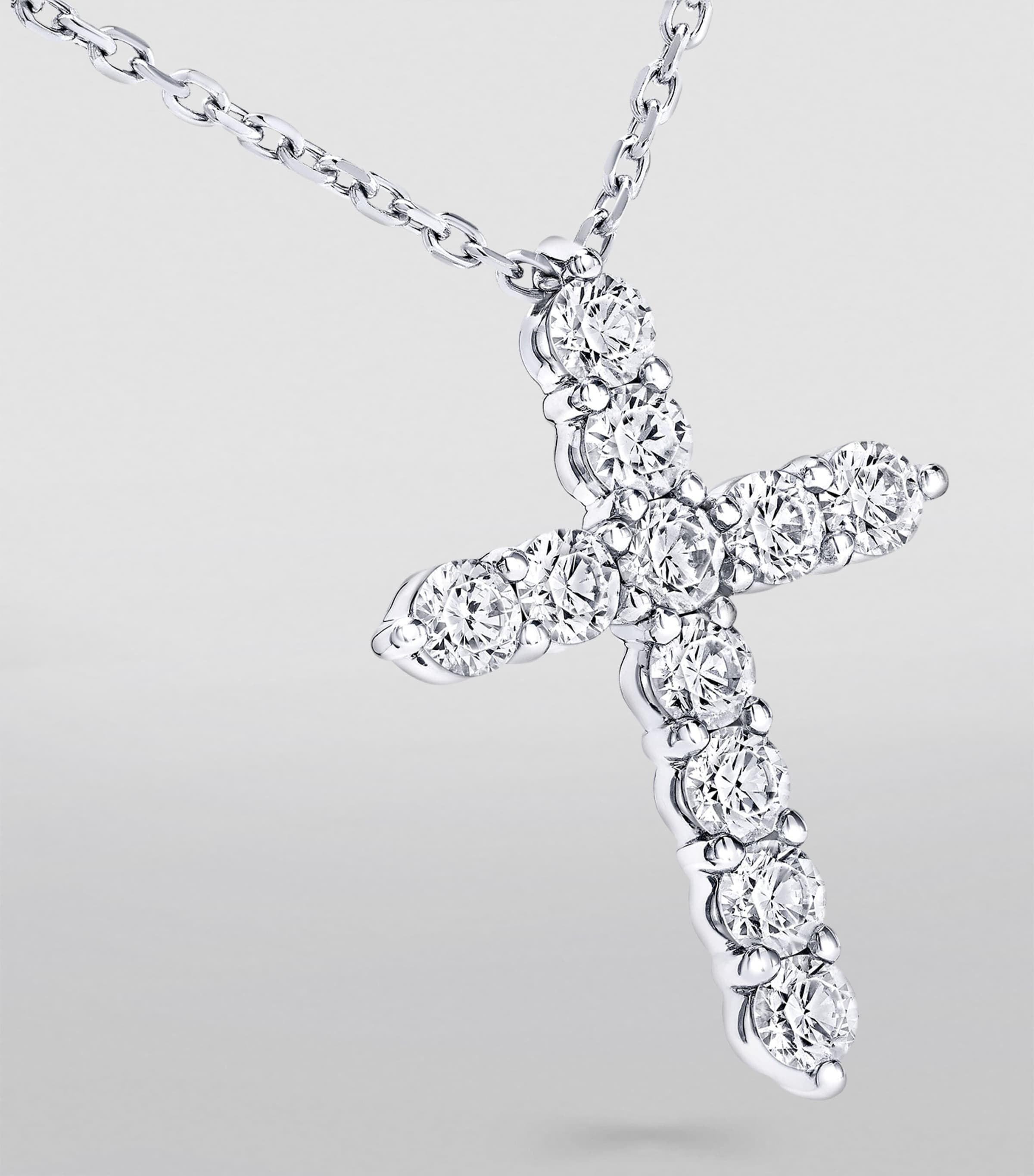 White Gold and Diamond Classic Necklace WHITE GOLD Image 3