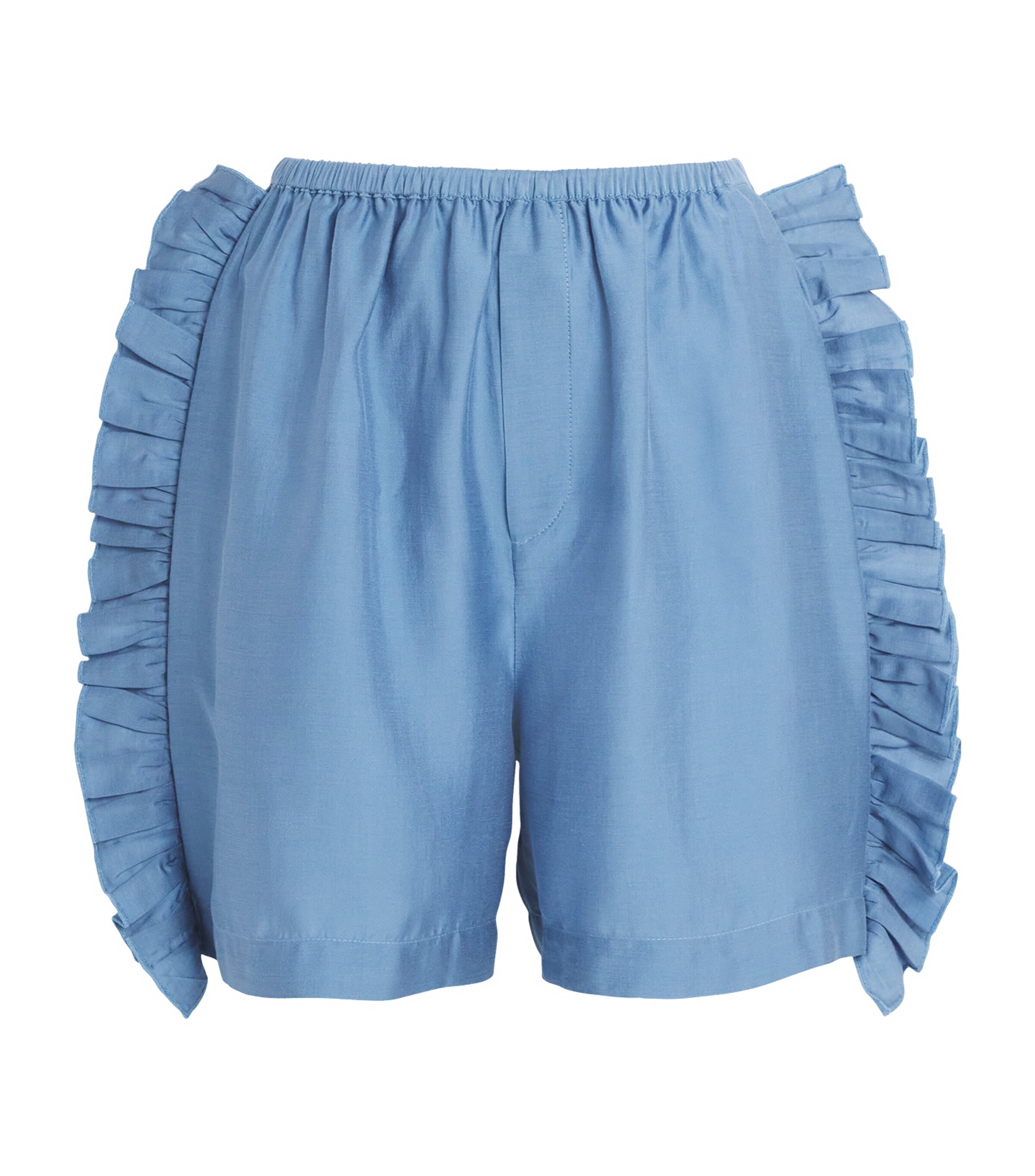 Lyocell-Silk Frilled Cali Shorts 5050 LOBELIA Image 1