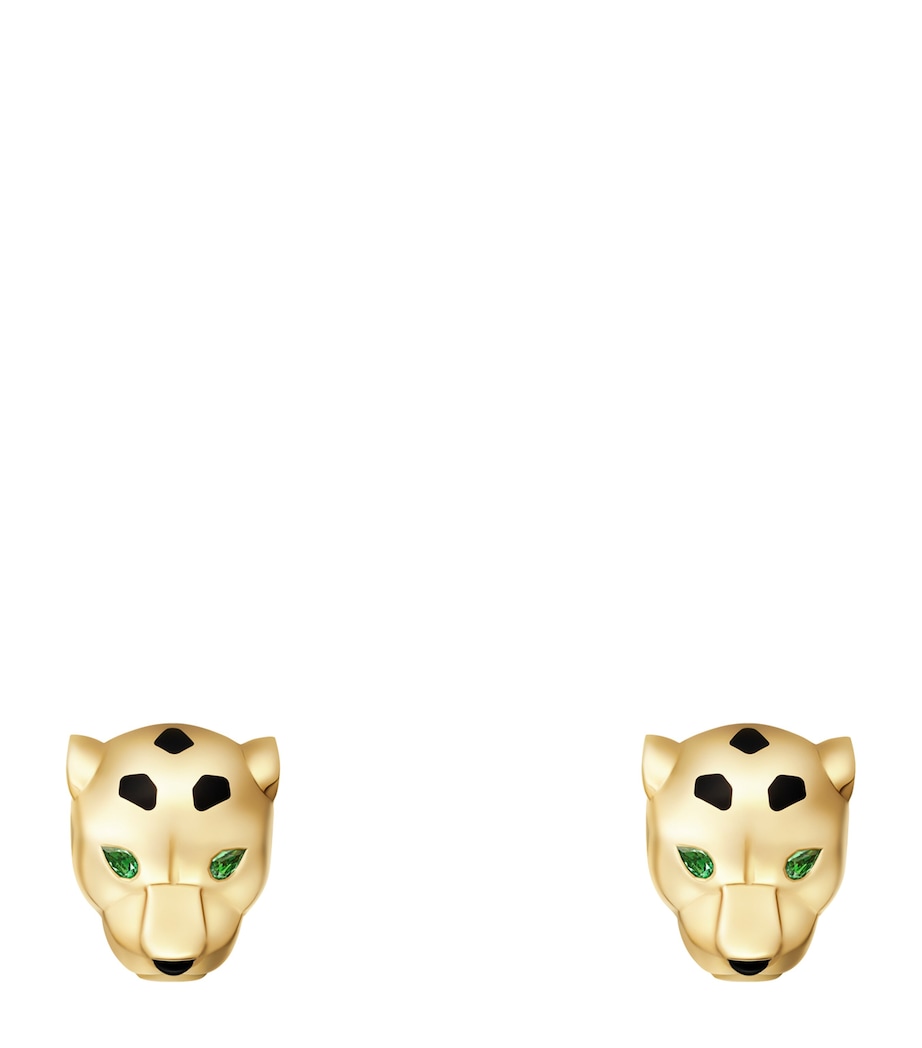 Yellow Gold, Tsavorite and Onyx Panthère de Cartier Earrings YELLOW GOLD Image 1