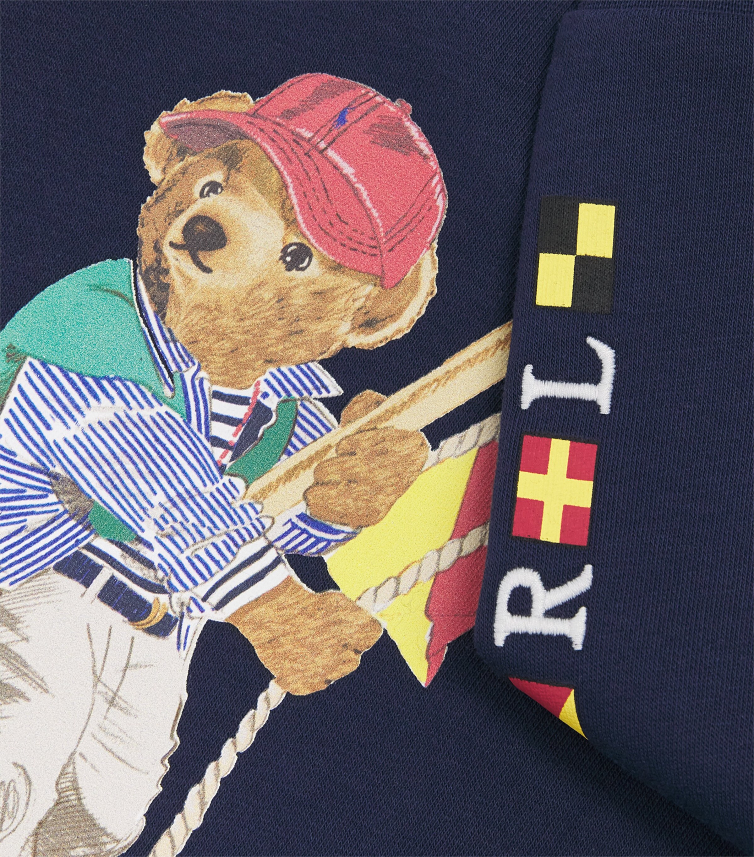 Ralph Lauren Kids Sailing Polo Bear Sweatshirt (2-7 Years) Nwprt Nvy Image 3