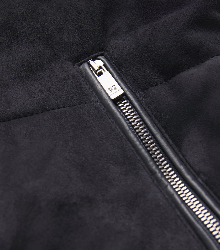 Suede-Wool Bomber Jacket 01 BLUE NAVY Image 5