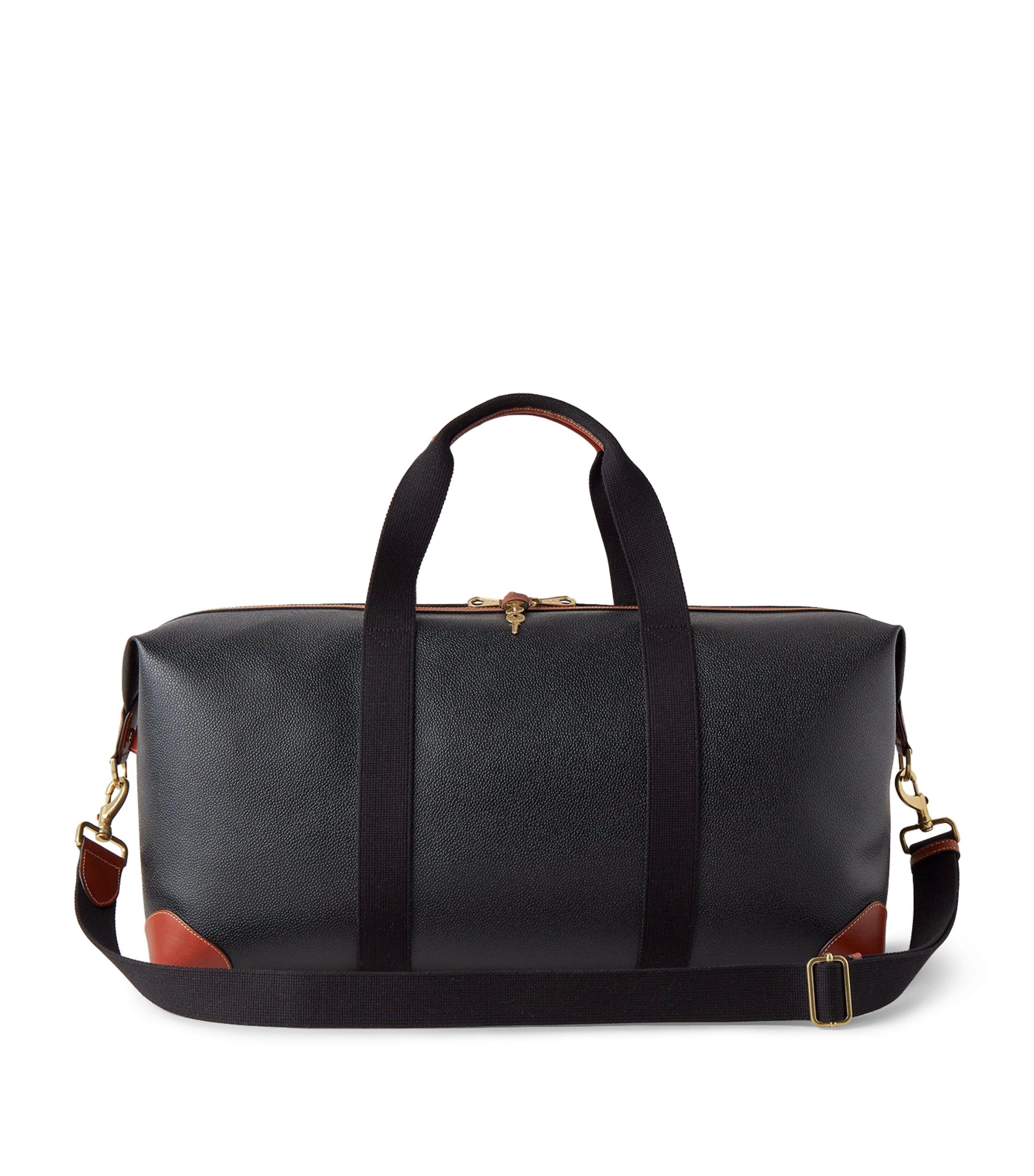 Medium Clipper Holdall BLACK-COGNAC Image 3