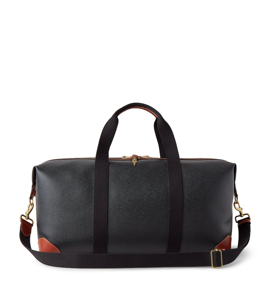 Medium Clipper Holdall BLACK-COGNAC Image 3