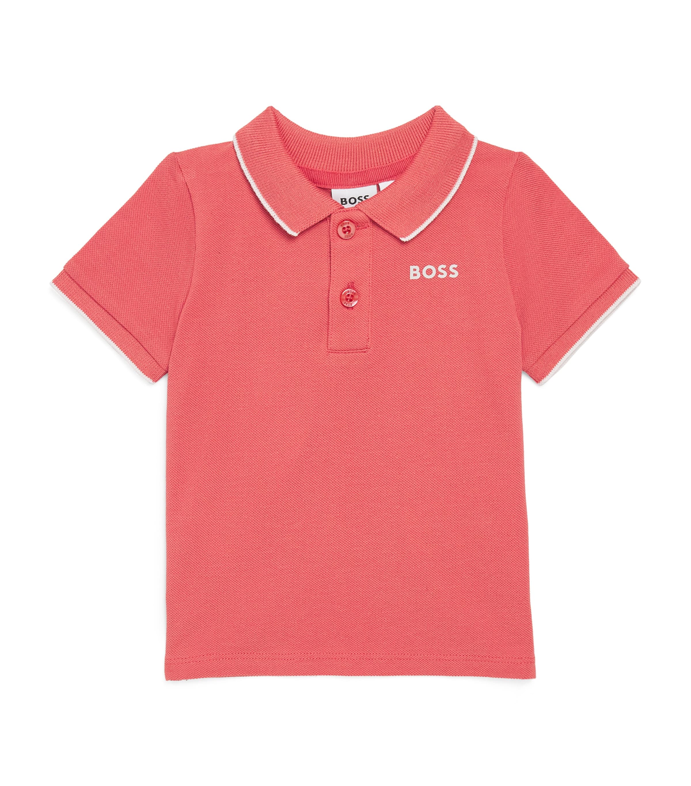 BOSS Kidswear Cotton Logo Polo Shirt (3 Months-3 Years) Image 1