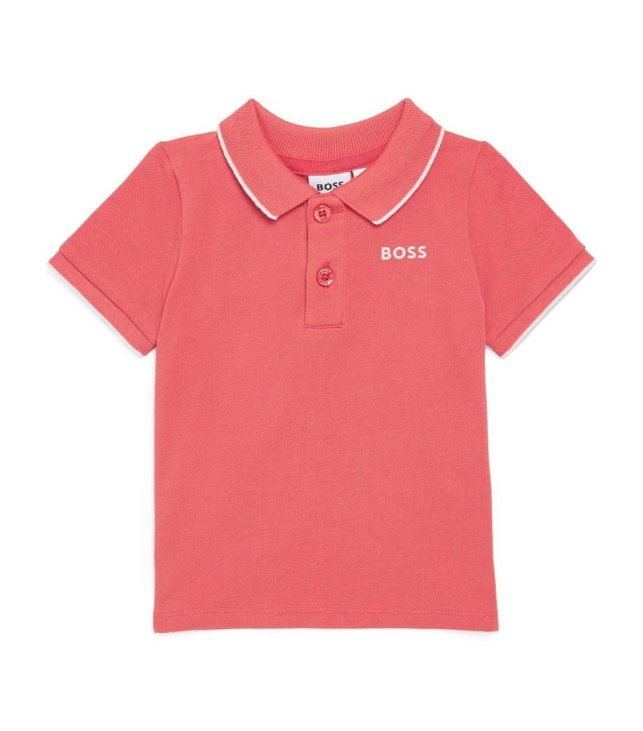 BOSS Kidswear Cotton Logo Polo Shirt (3 Months-3 Years) Image 1