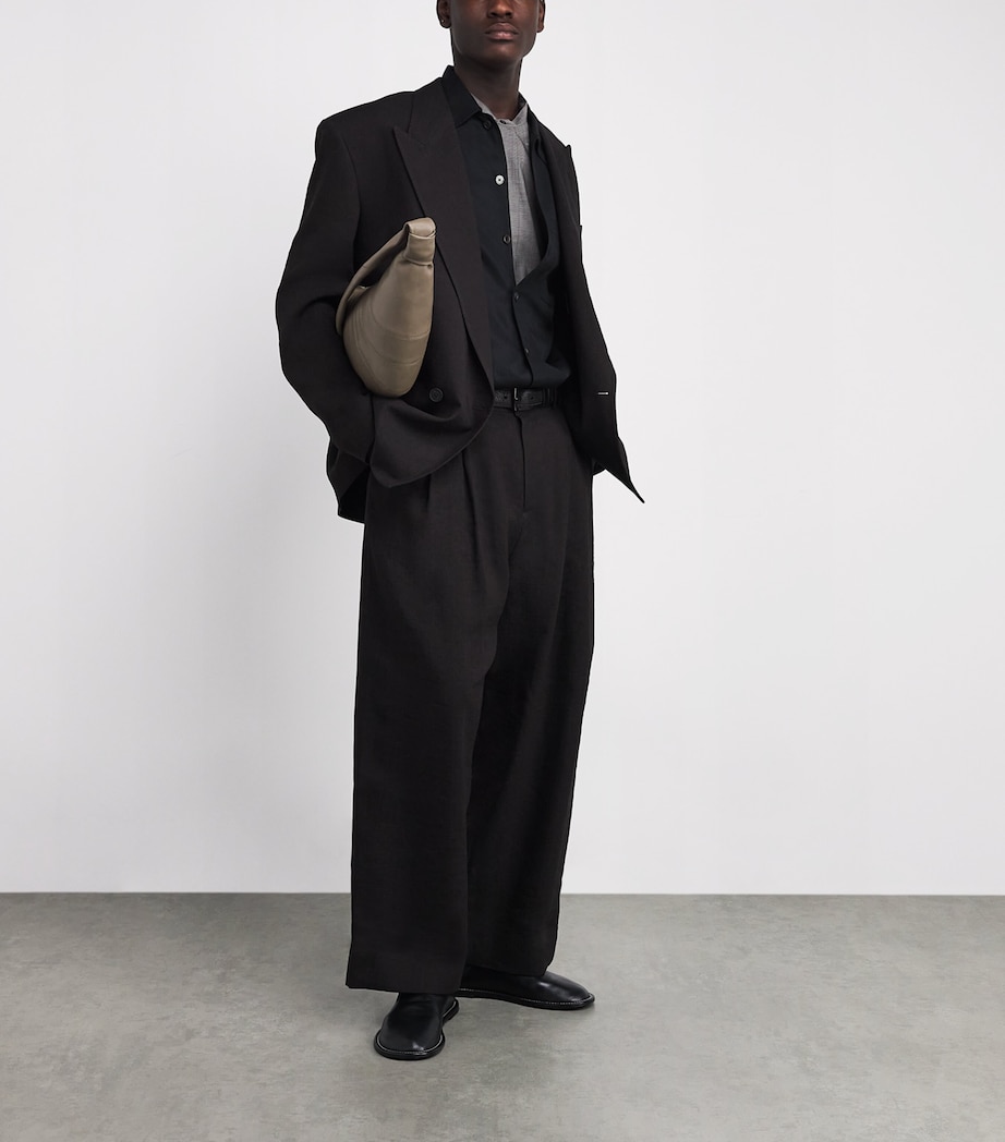 Medium Nappa Leather Croissant Bag DARK KHAKI GR678 Image 5