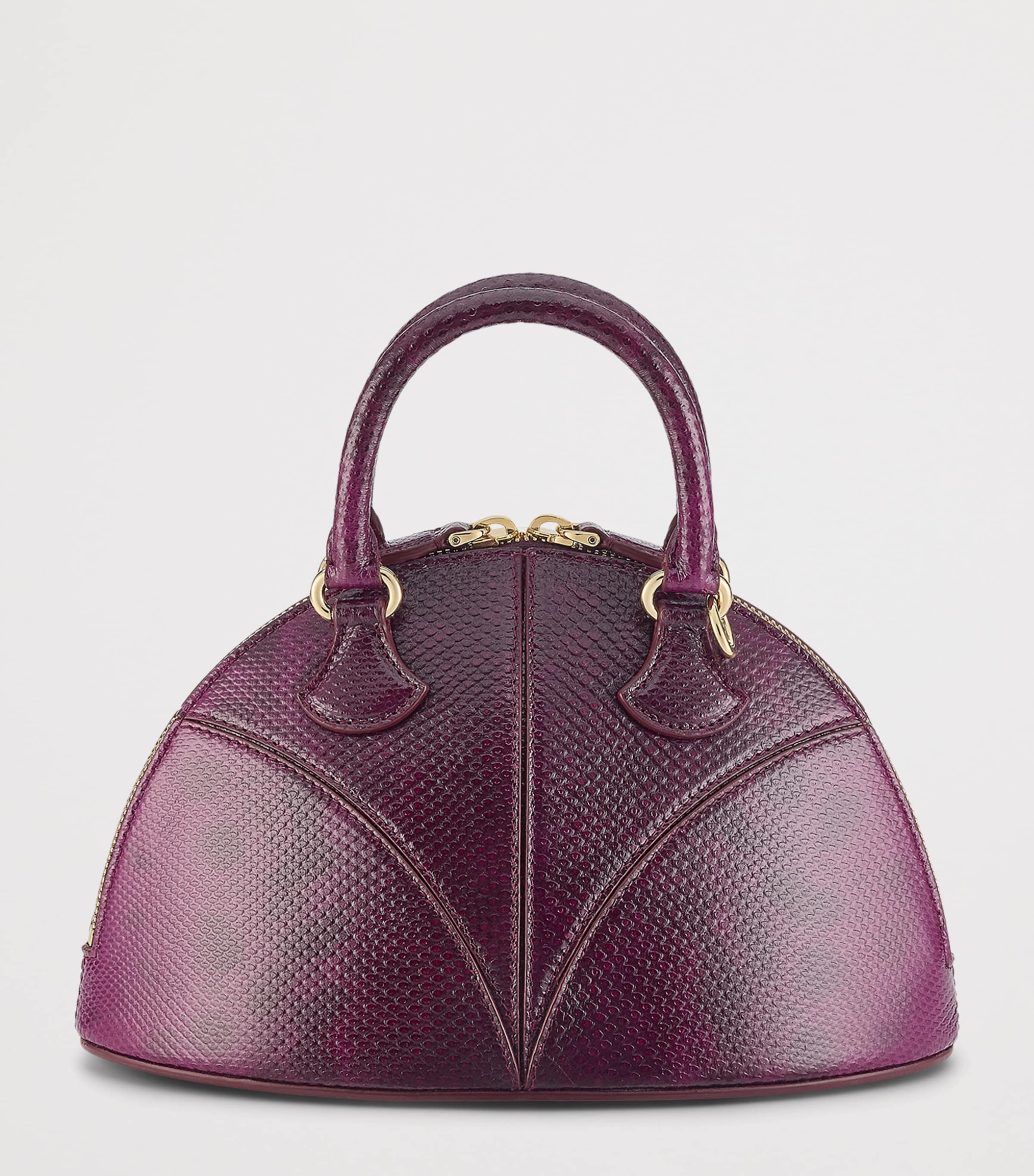 Bvlgari Small Leather Marquise Top-Handle Bag Purple Image 3