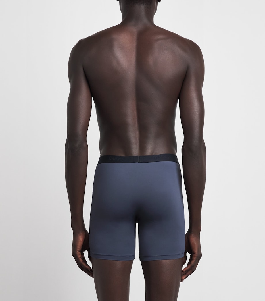 Hanro Mens Micro-Touch Shortleg Boxer Briefs Stormy Gre Image 3