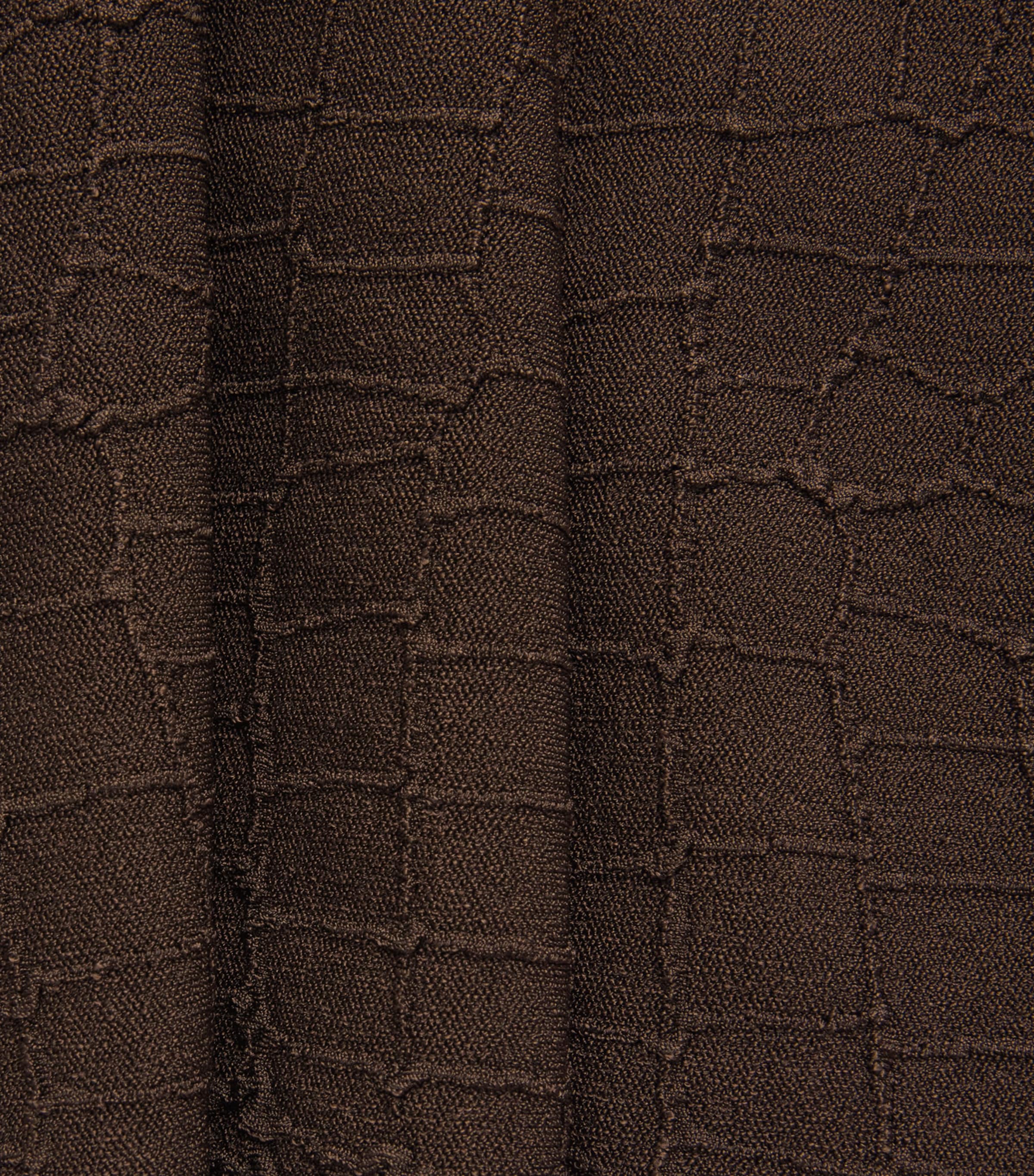 Croc-Effect Racerback Maxi Dress 880 DARK BROWN Image 5