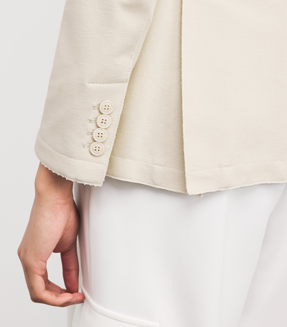 Stretch-Cotton Layered Blazer SABBIA Image 7