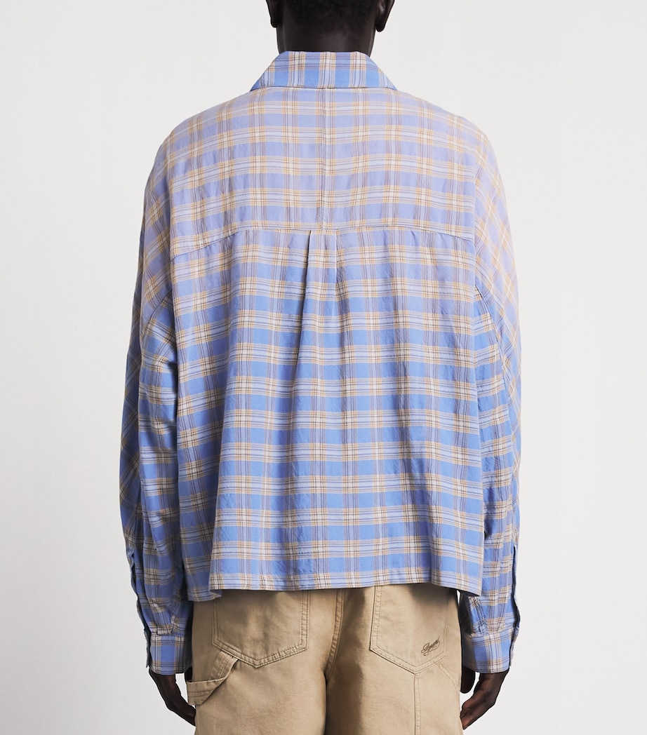 Represent Mens Santa Monica Flannel Shirt Drift Blue Image 5