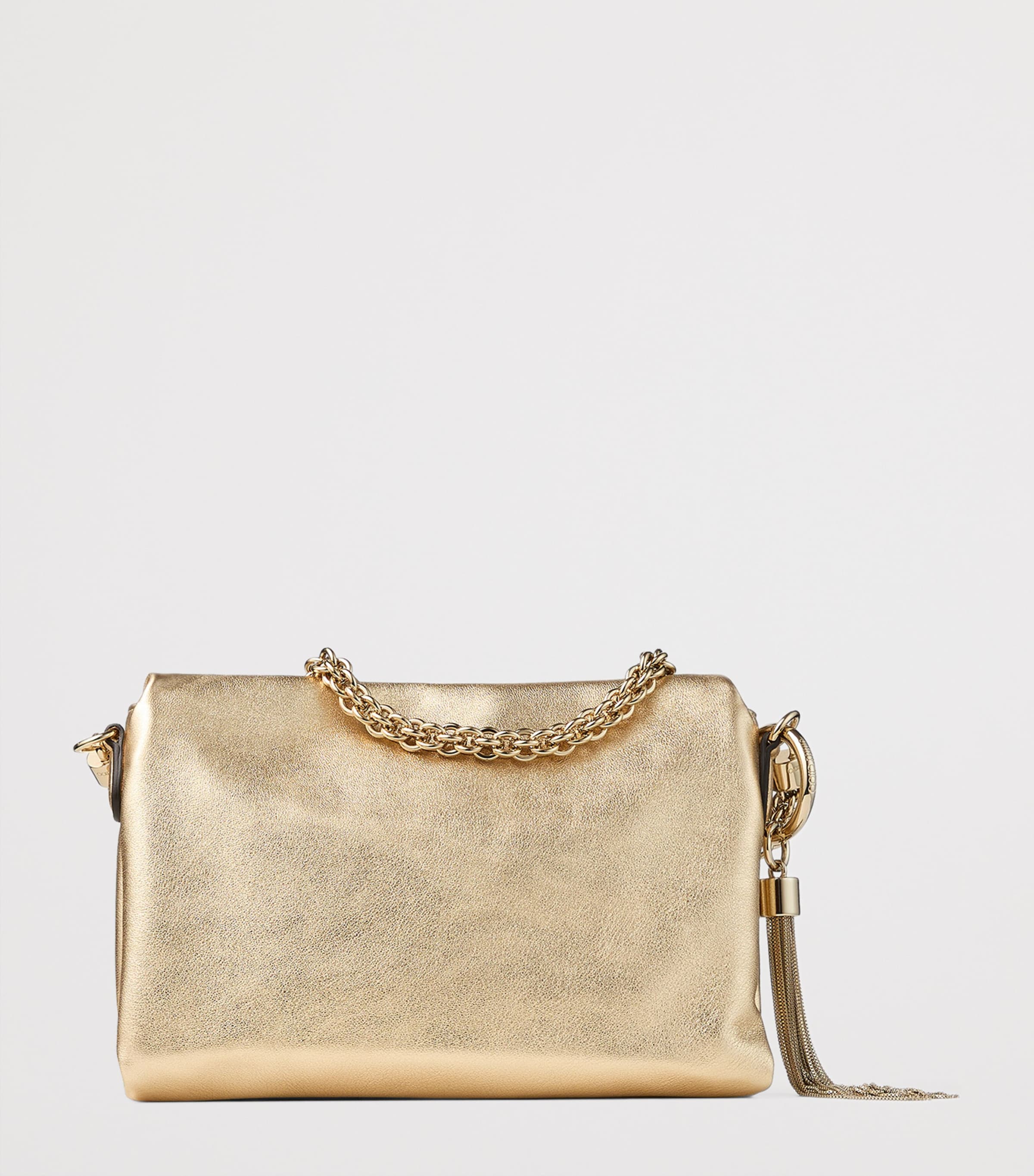 Metallic Leather Callie Flap Shoulder Bag GOLD/LIGHT GOLD Image 5