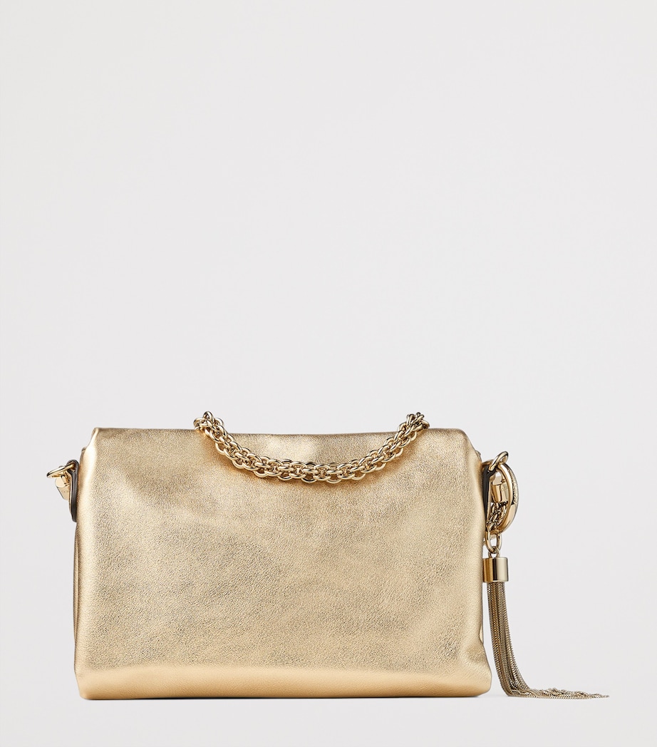 Metallic Leather Callie Flap Shoulder Bag GOLD/LIGHT GOLD Image 4