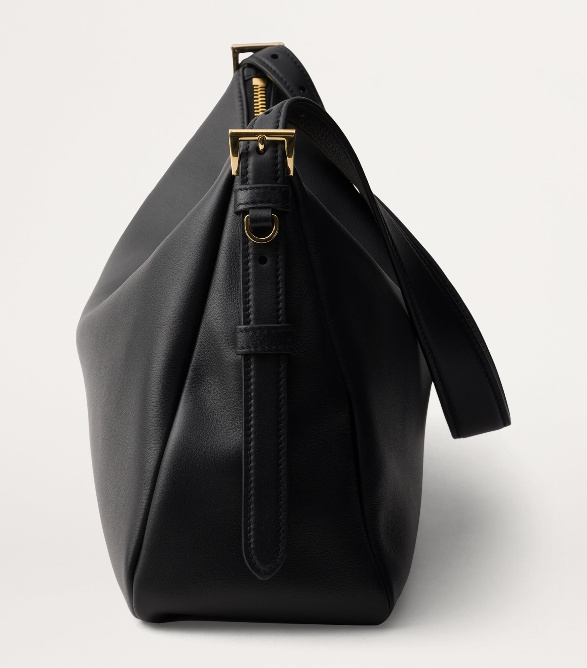 Prada Black Large Calf Leather Aimée Shoulder Bag | Harrods UK