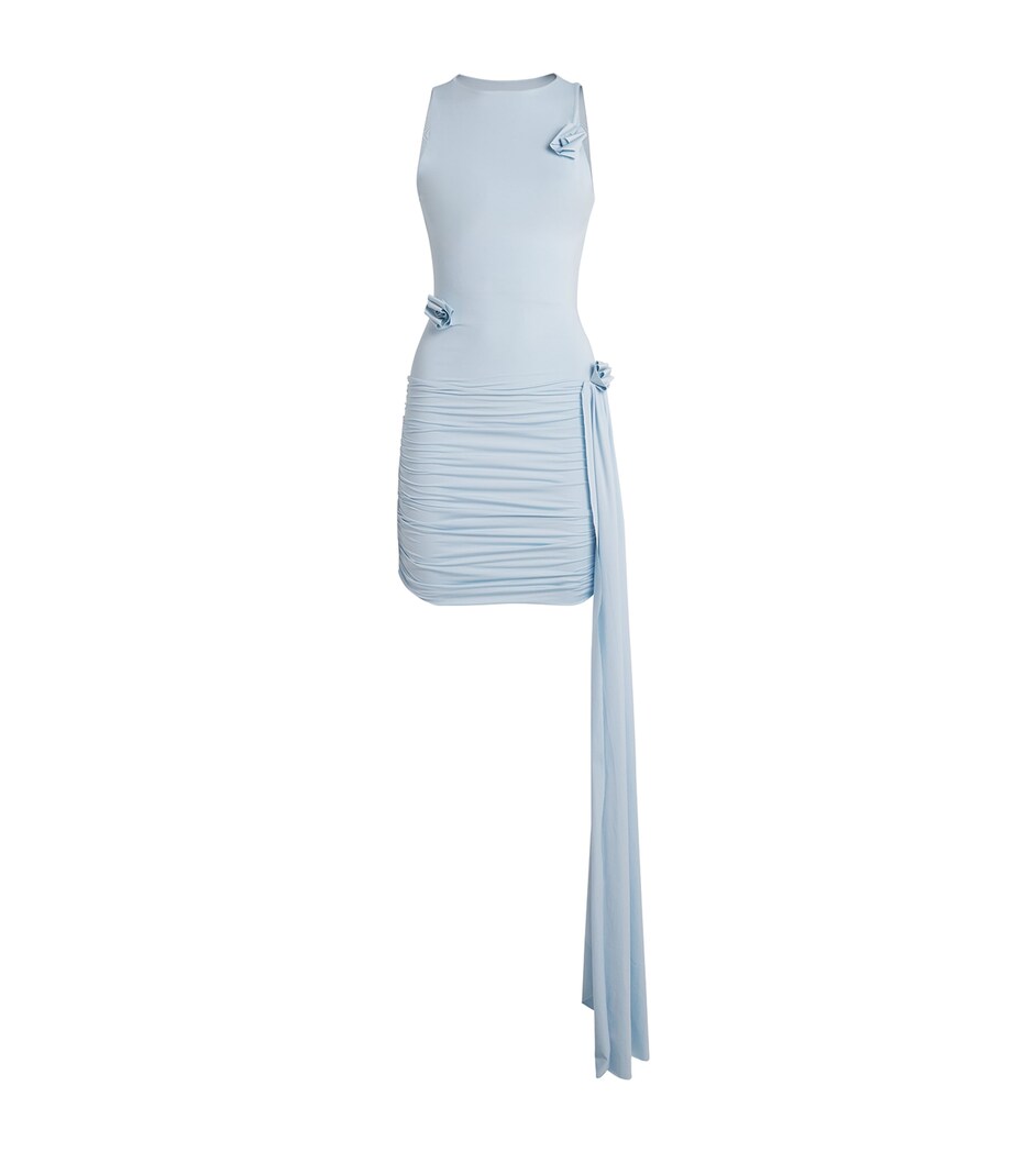 Maygel Coronel Womens Draped Azahar Mini Dress Arctic Image 1