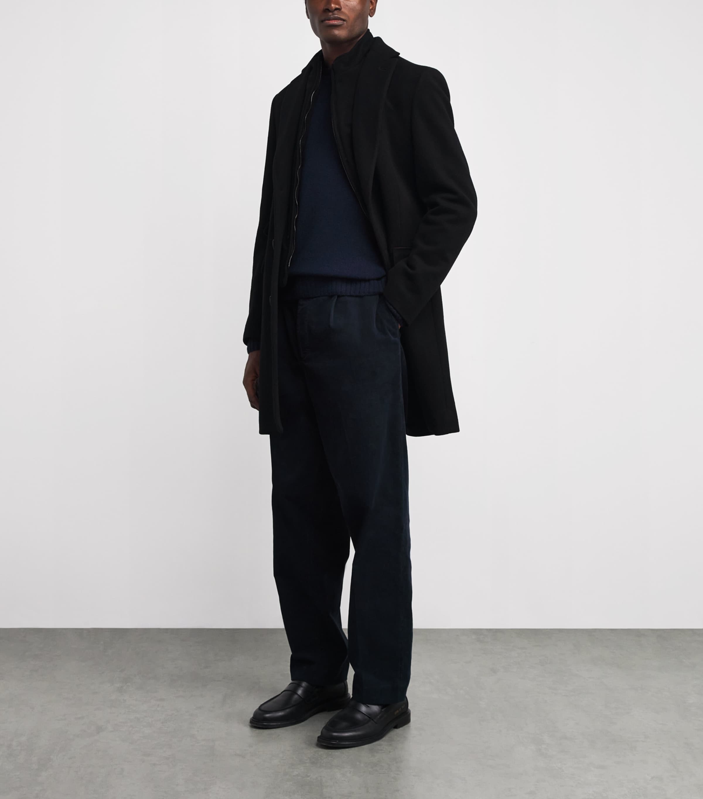 Wool Overcoat 20 BLACK Image 2