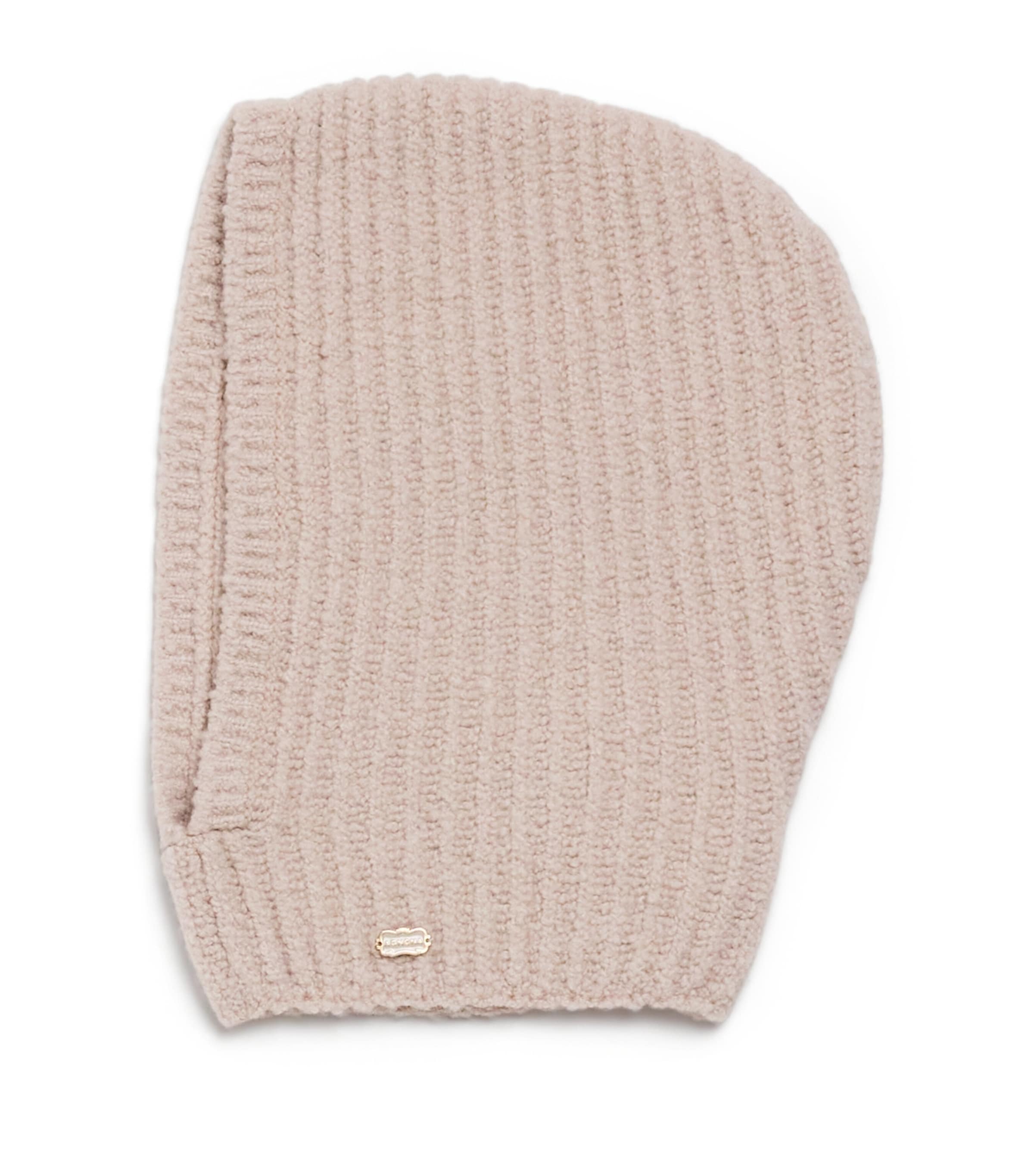 Agnona Cashmere Ribbed Balaclava In Neutral