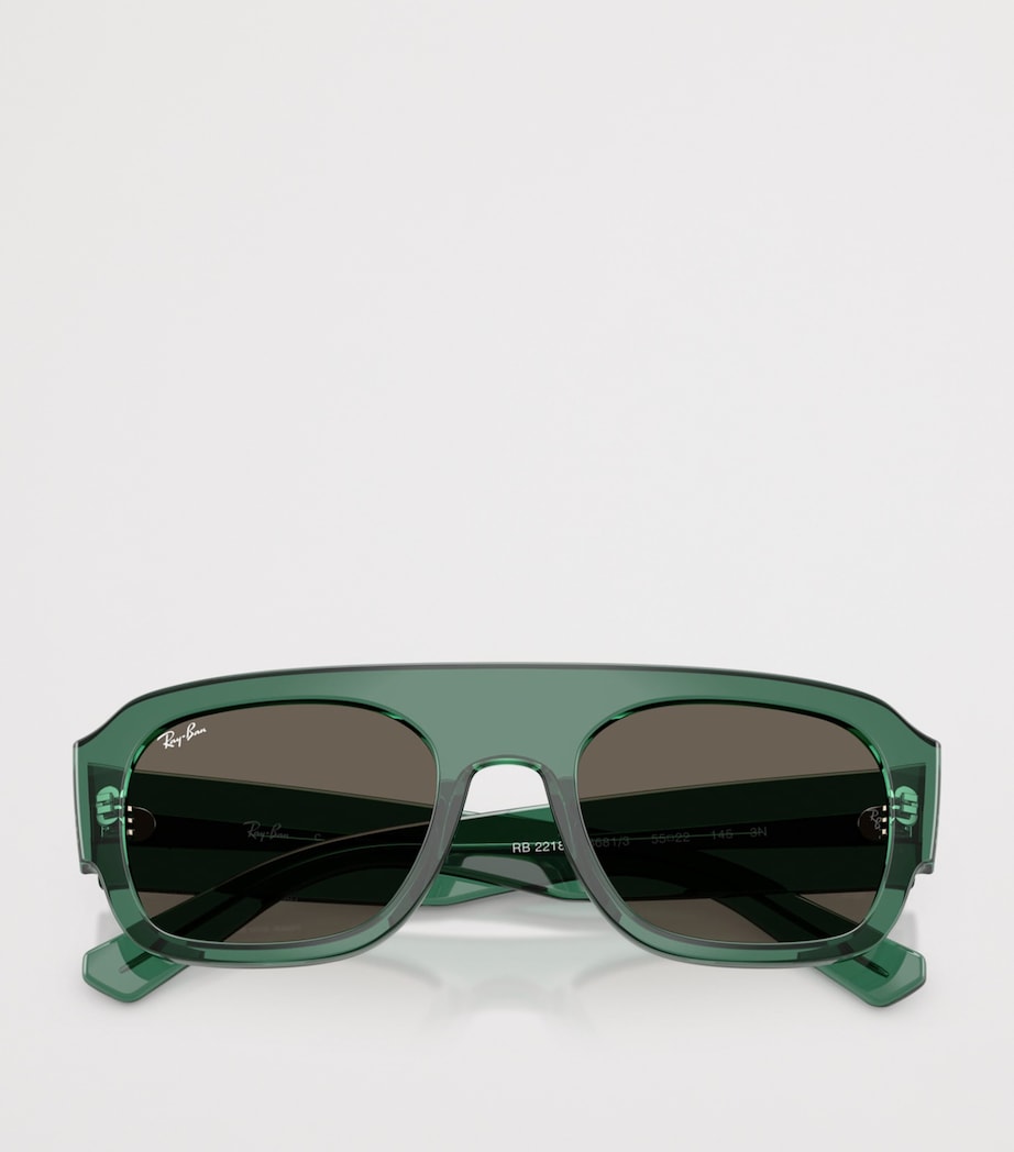 Ray-Ban RB2218 Irregular Sunglasses Green Image 4