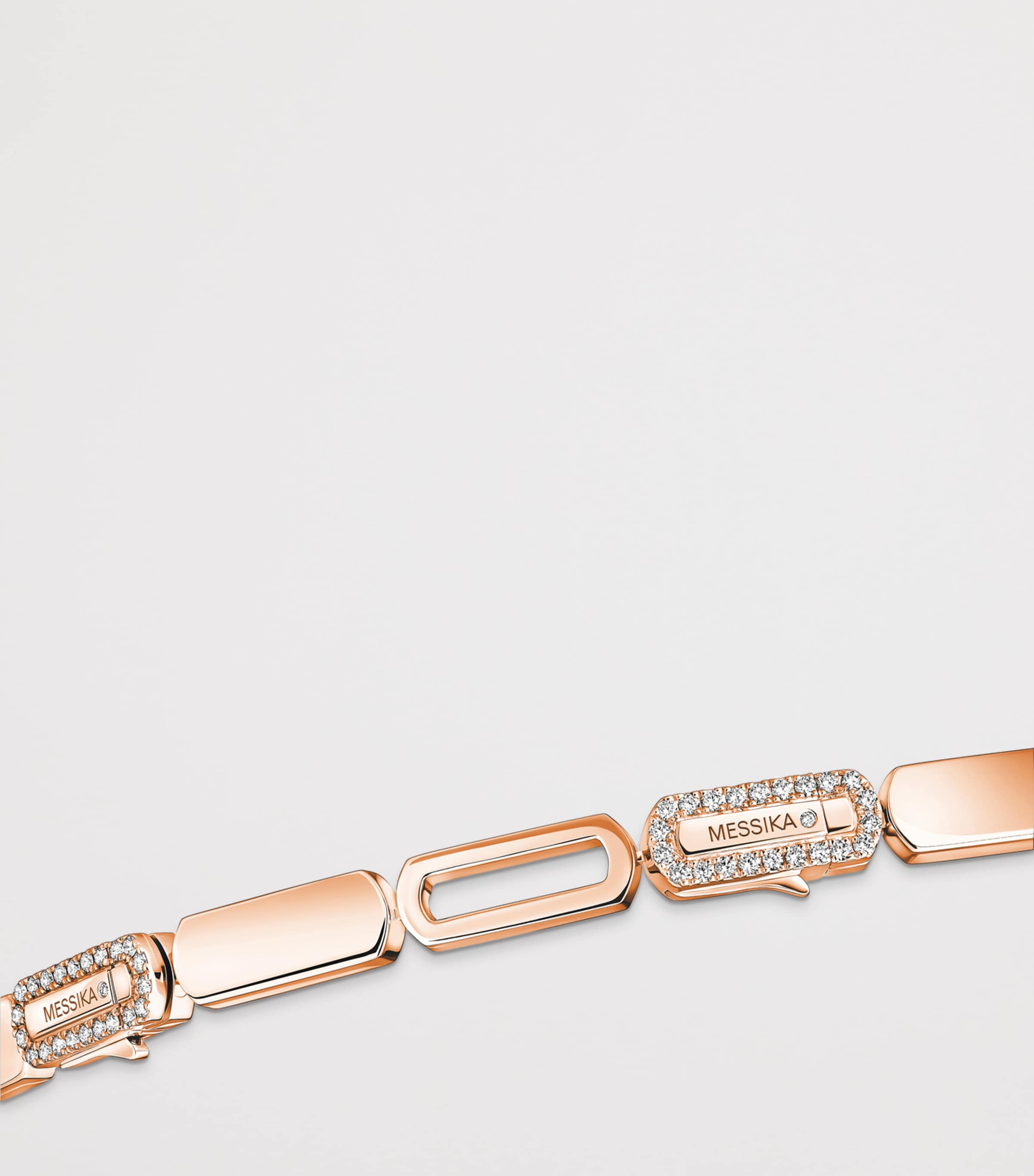 Messika Imperial Move Pink Gold and Diamond Tie Necklace White Gold Image 2