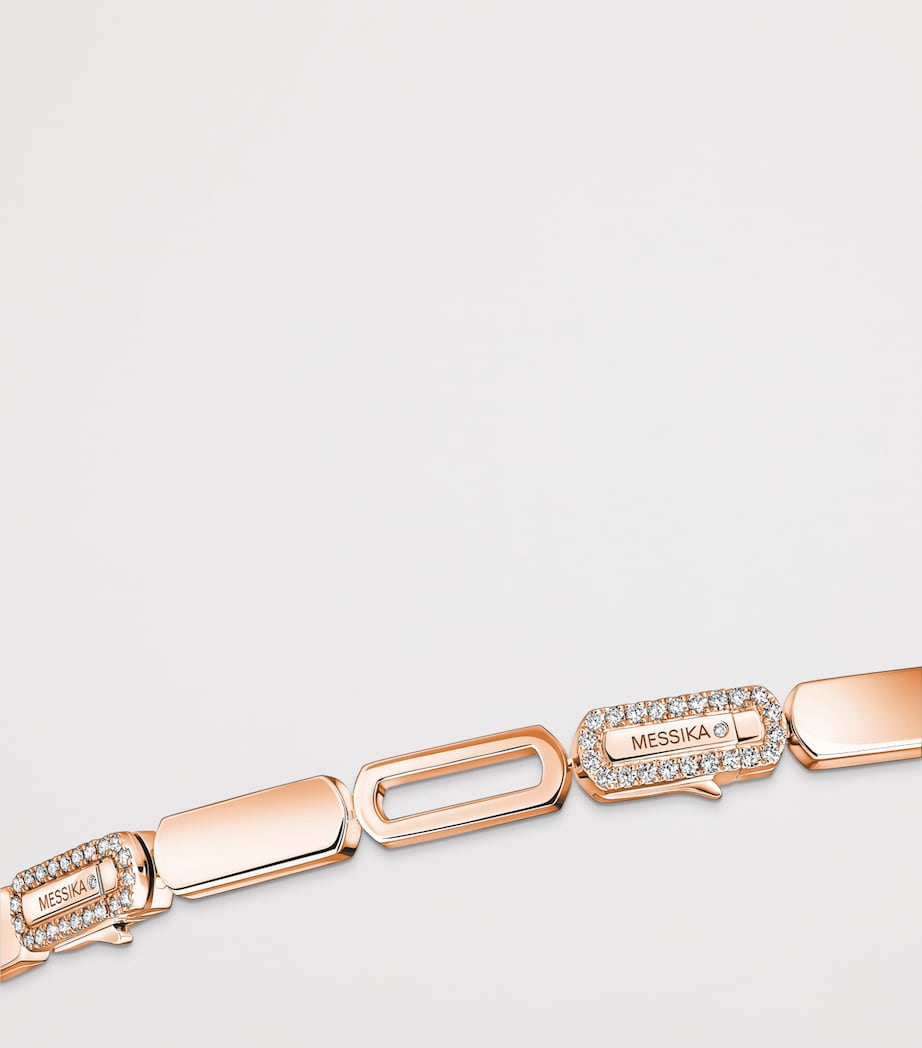 Messika Imperial Move Pink Gold and Diamond Tie Necklace White Gold Image 2
