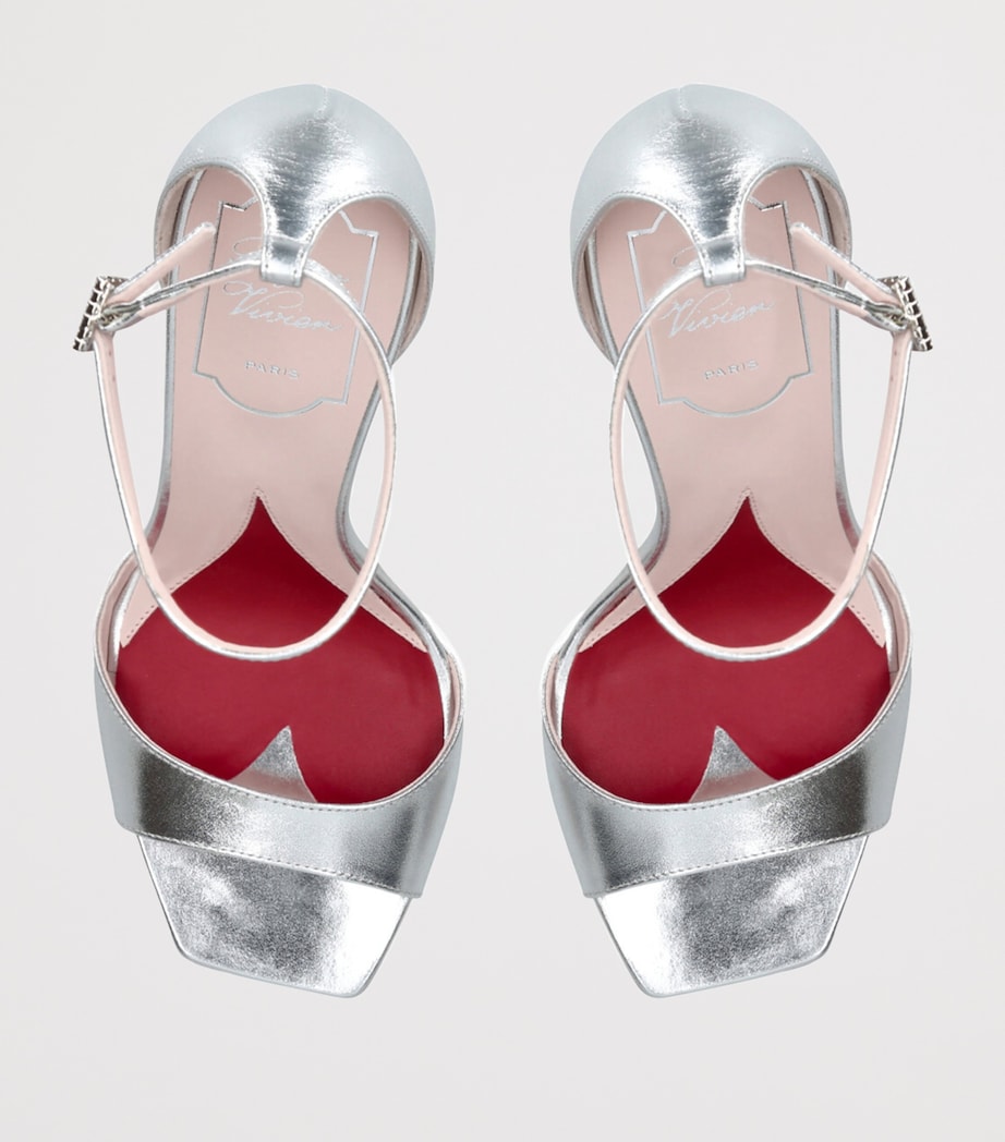 Leather Marlene Sandals 100 SILVER Image 4