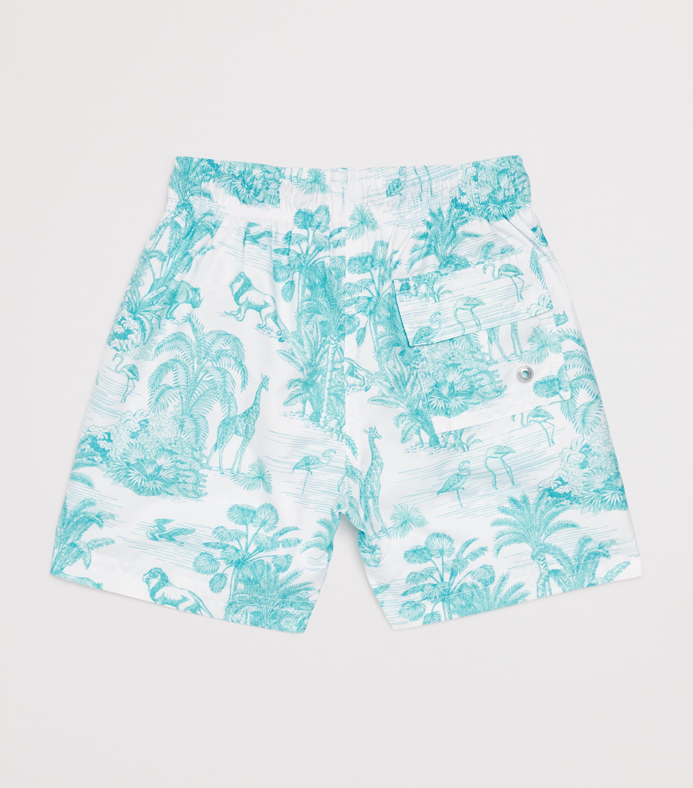 Jungle Print Swim Shorts (2-12 Years) JUNGLE TURQUOISE Image 2