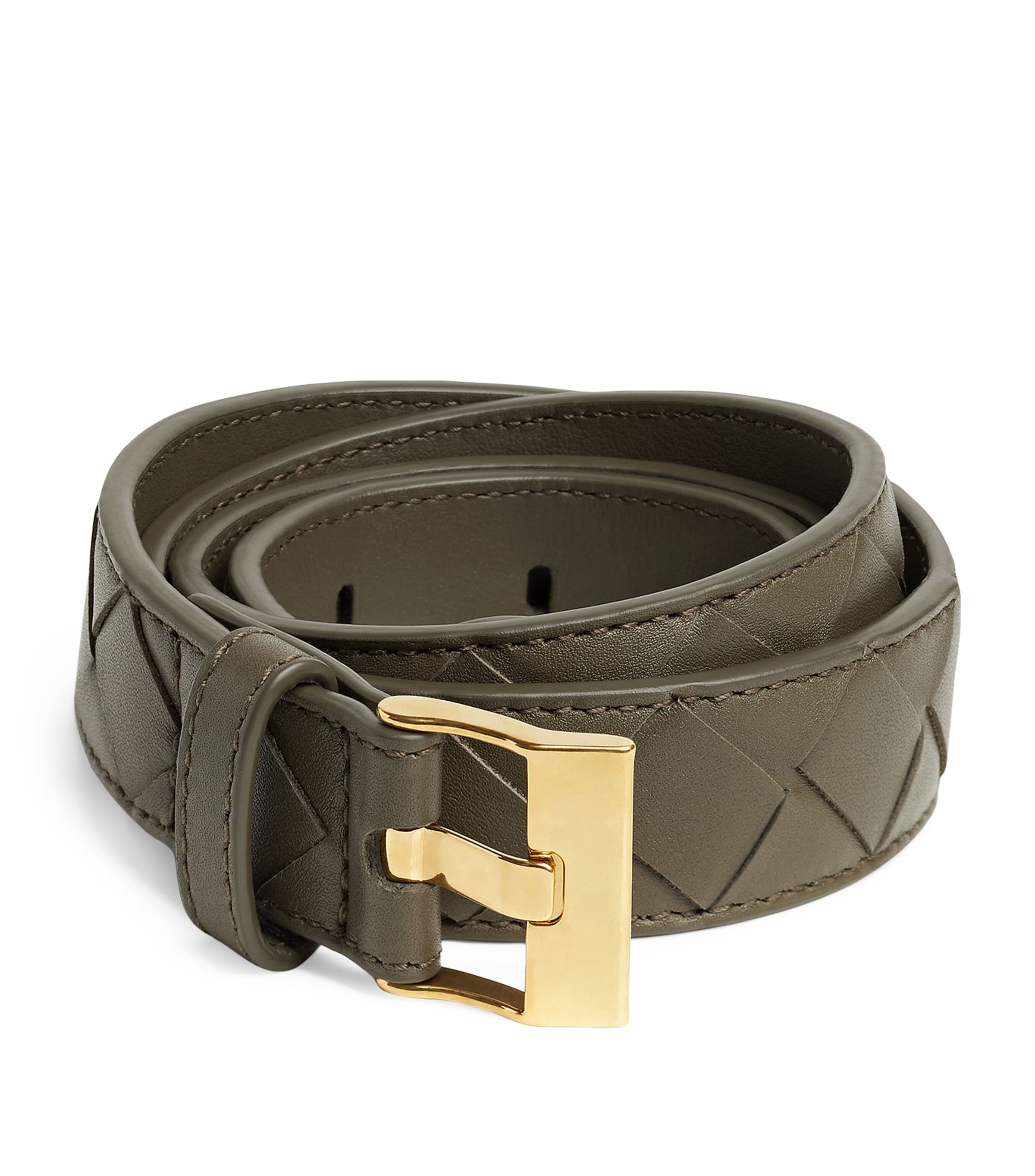 Bottega Veneta Leather Intreccio Watch Belt | Women Accessories | Belts | Designers | Bottega Veneta