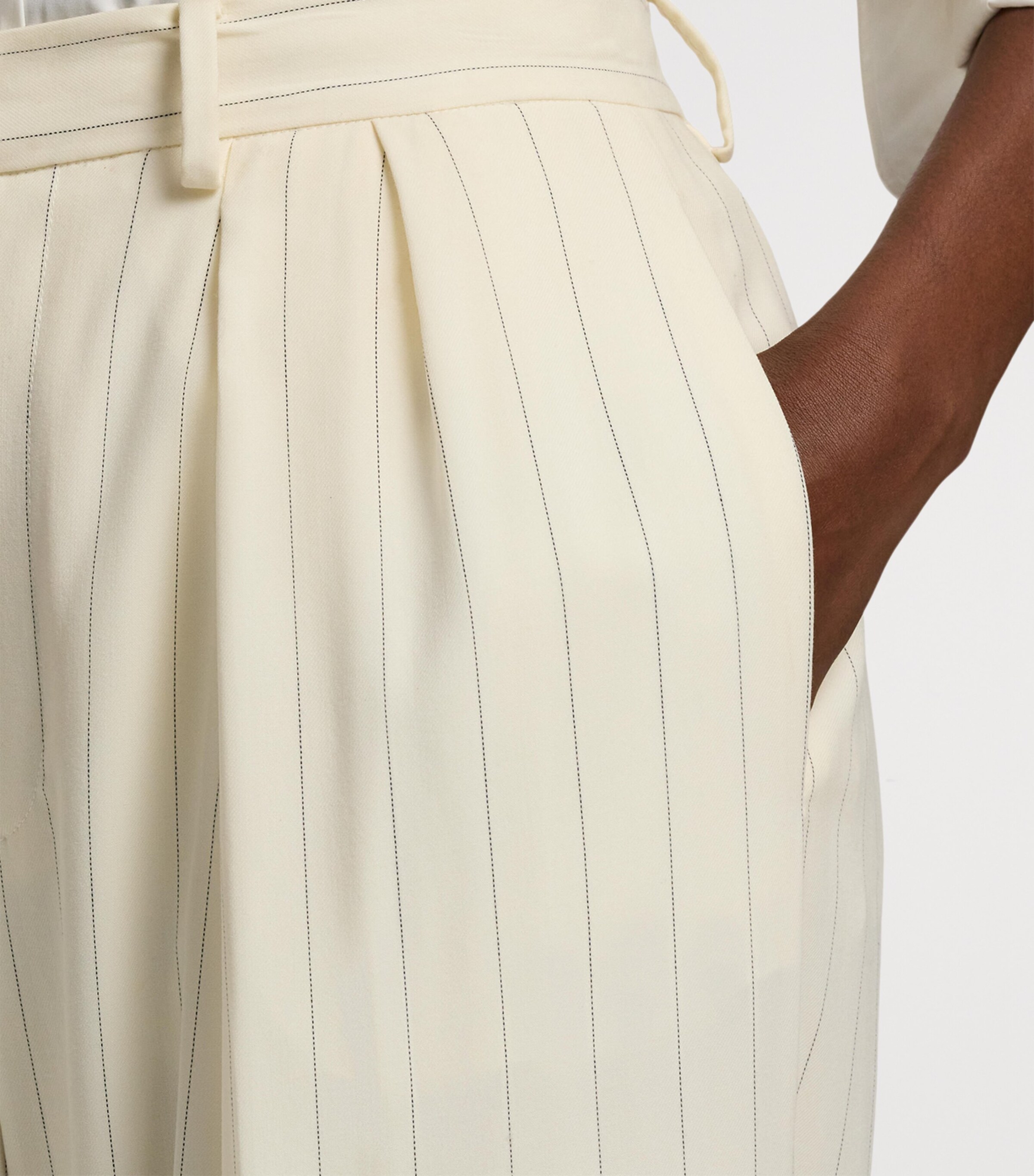 Wool Stripe Jody Trousers NATURAL-101 Image 10