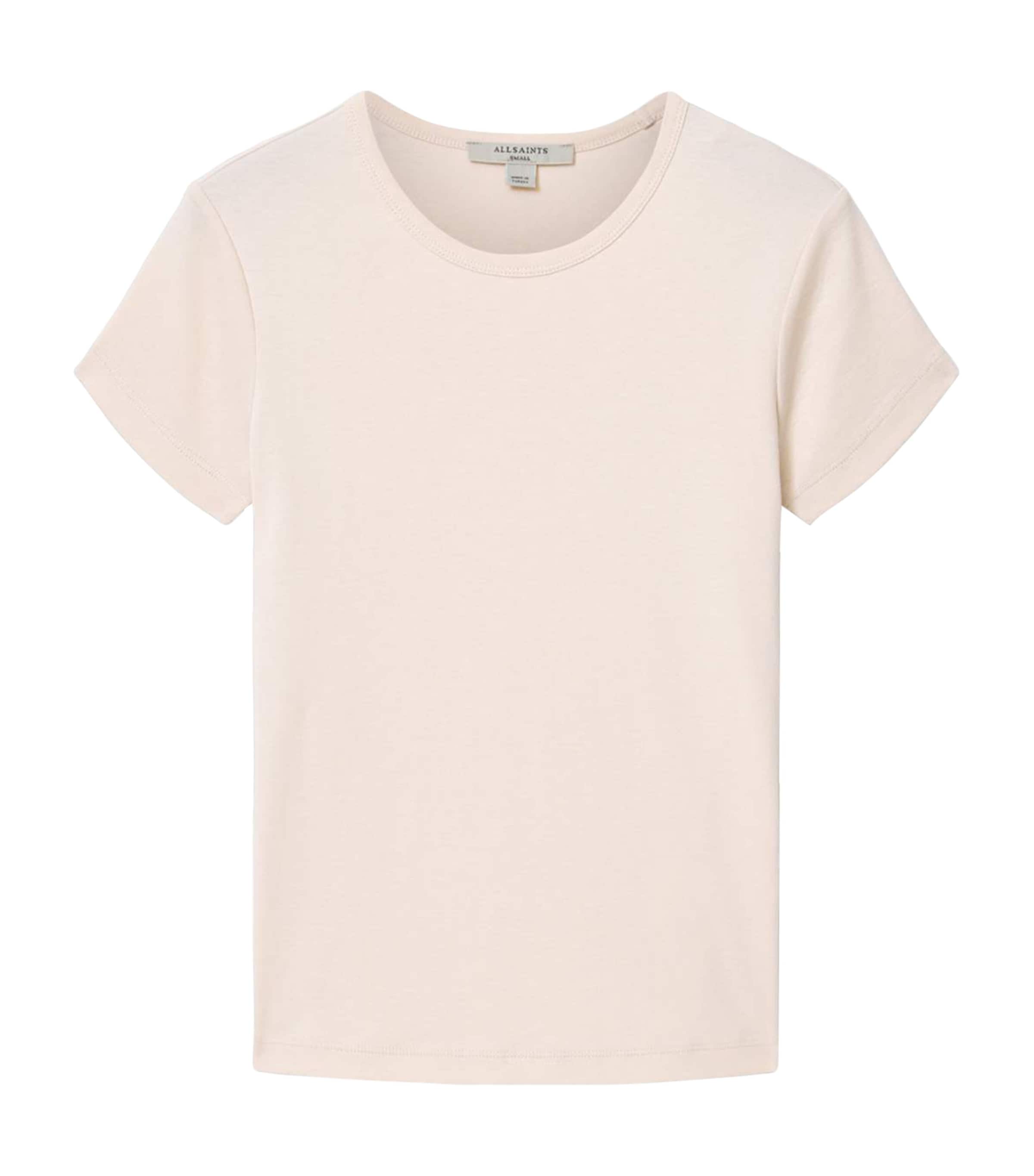 AllSaints Womens Organic Cotton Stevie T-Shirt Crystal Pink Image 1
